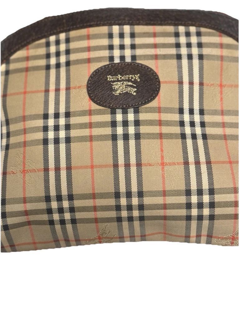 Burberry BURBERRY’s Nova Check Beige Canvas Pouch Clutch Vintage Size ONE SIZE - 2 Thumbnail