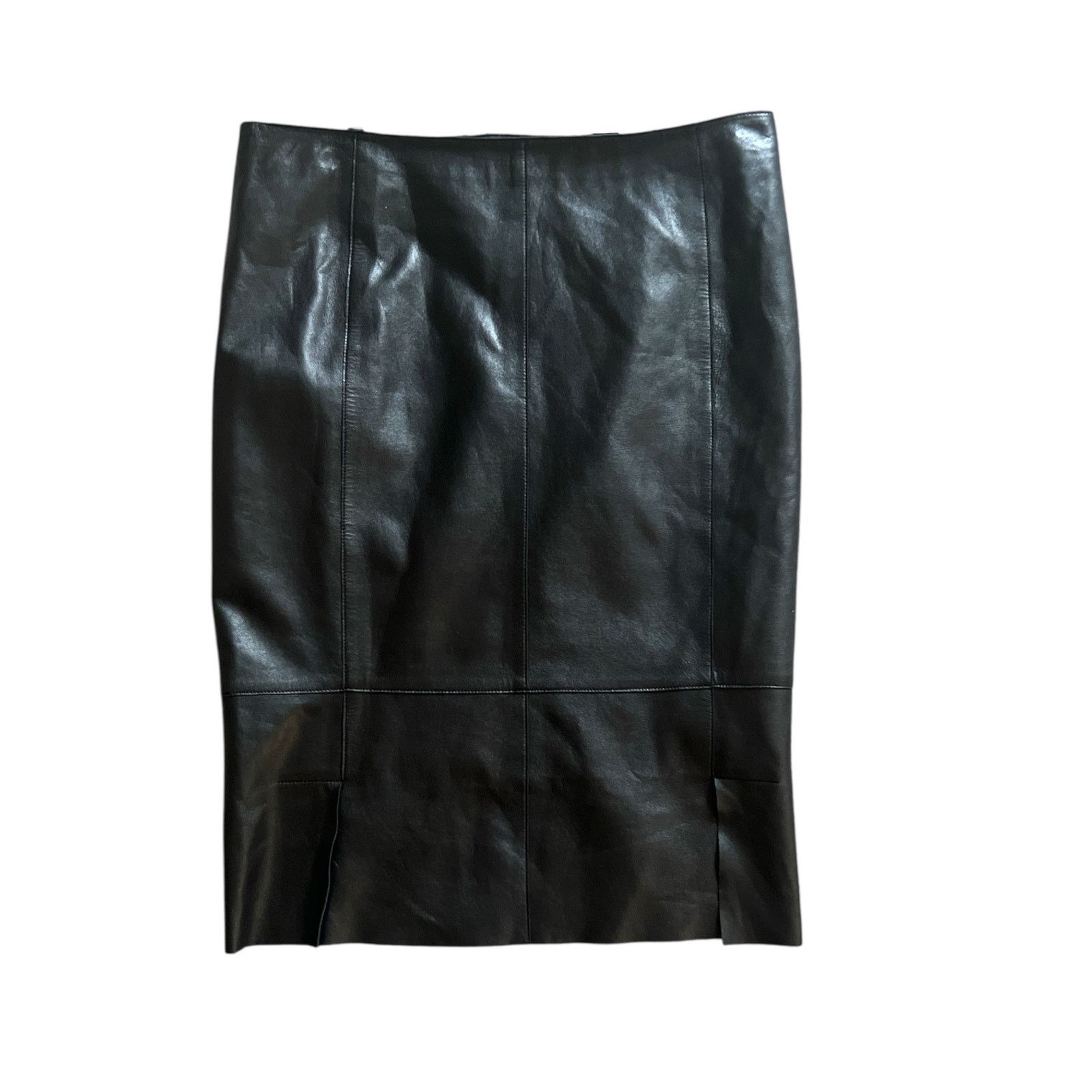 Akris Akris Bergdorf Goodman 100% Lamb Nappa Leather Skirt Size 6 Size 28" / US 6 / IT 42 - 1 Thumbnail