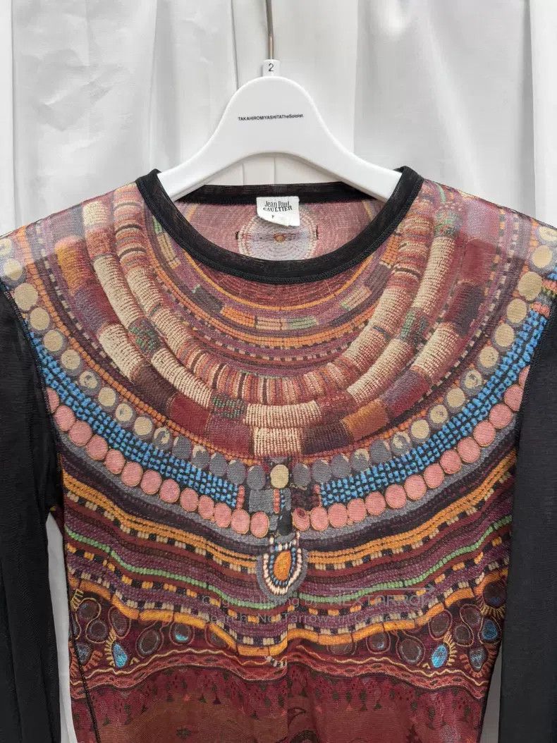 Jean Paul Gaultier Jean Paul Gaultier Mesh long sleeve blouse with intricate Size L / US 10 / IT 46 - 2 Thumbnail