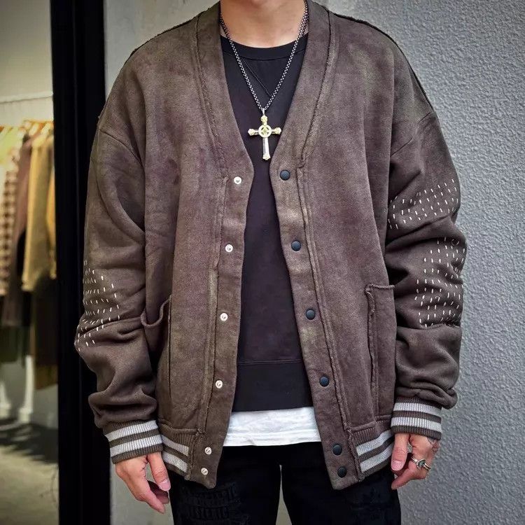 Dr. Collectors Dr Collectors Shishu Hand-Dyed Uneven Raw Edge Cardi S/M Size US S / EU 44-46 / 1 - 9 Thumbnail