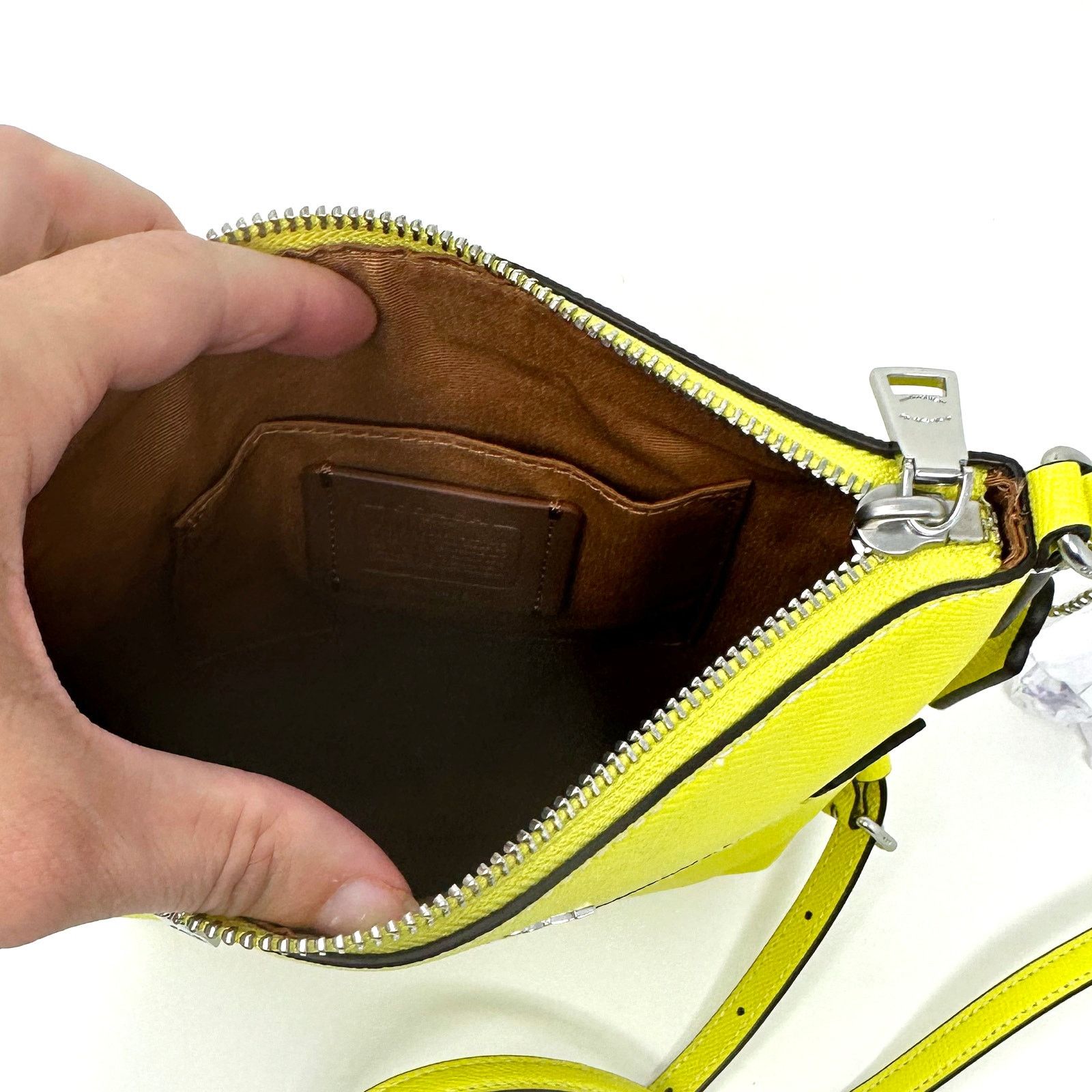 Coach Coach Mini Rowan File Bag Crossbody Purse in Yellow CE871 Size ONE SIZE - 3 Thumbnail