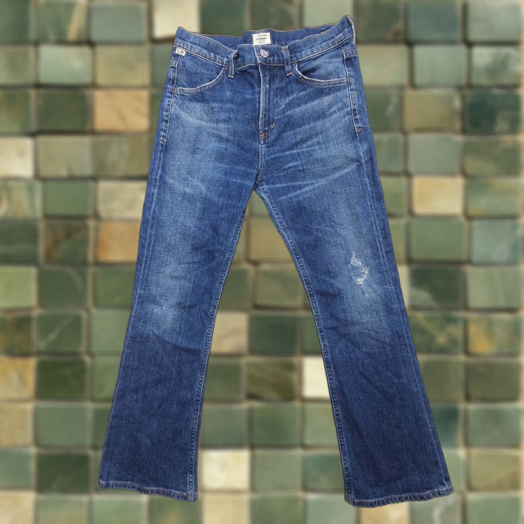 Citizens Of Humanity Citizens of Humanity Drew Crop Flare Jeans 26 Dark Wash USA Made Denim Size 26" / US 2 / IT 38 - 1 Thumbnail