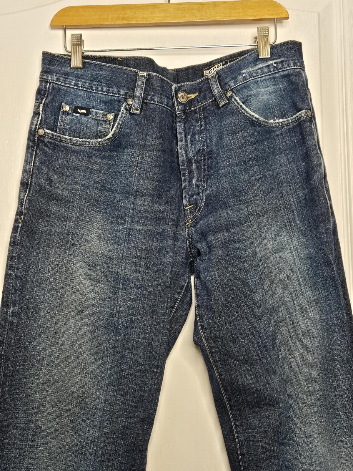 GAS GAS Jeans Men's 29 Medium Wash Straight Leg North Woodstock Size US 29 - 2 Thumbnail
