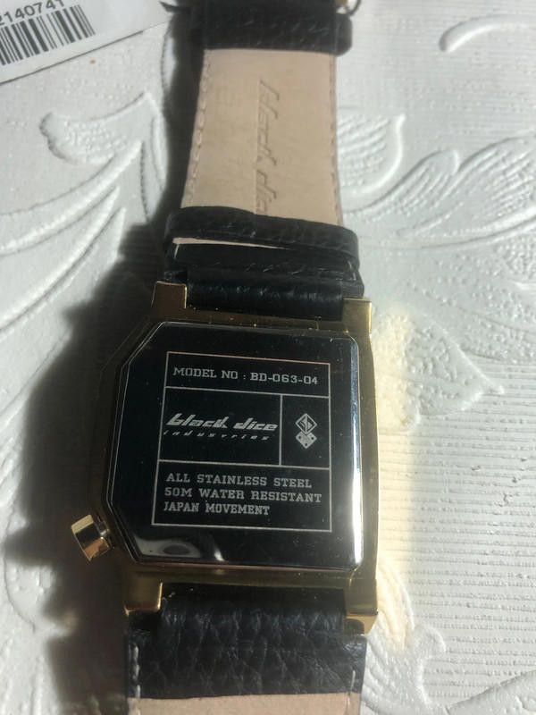Designer Black Dice Analogue black gold Watch Size ONE SIZE - 6 Thumbnail