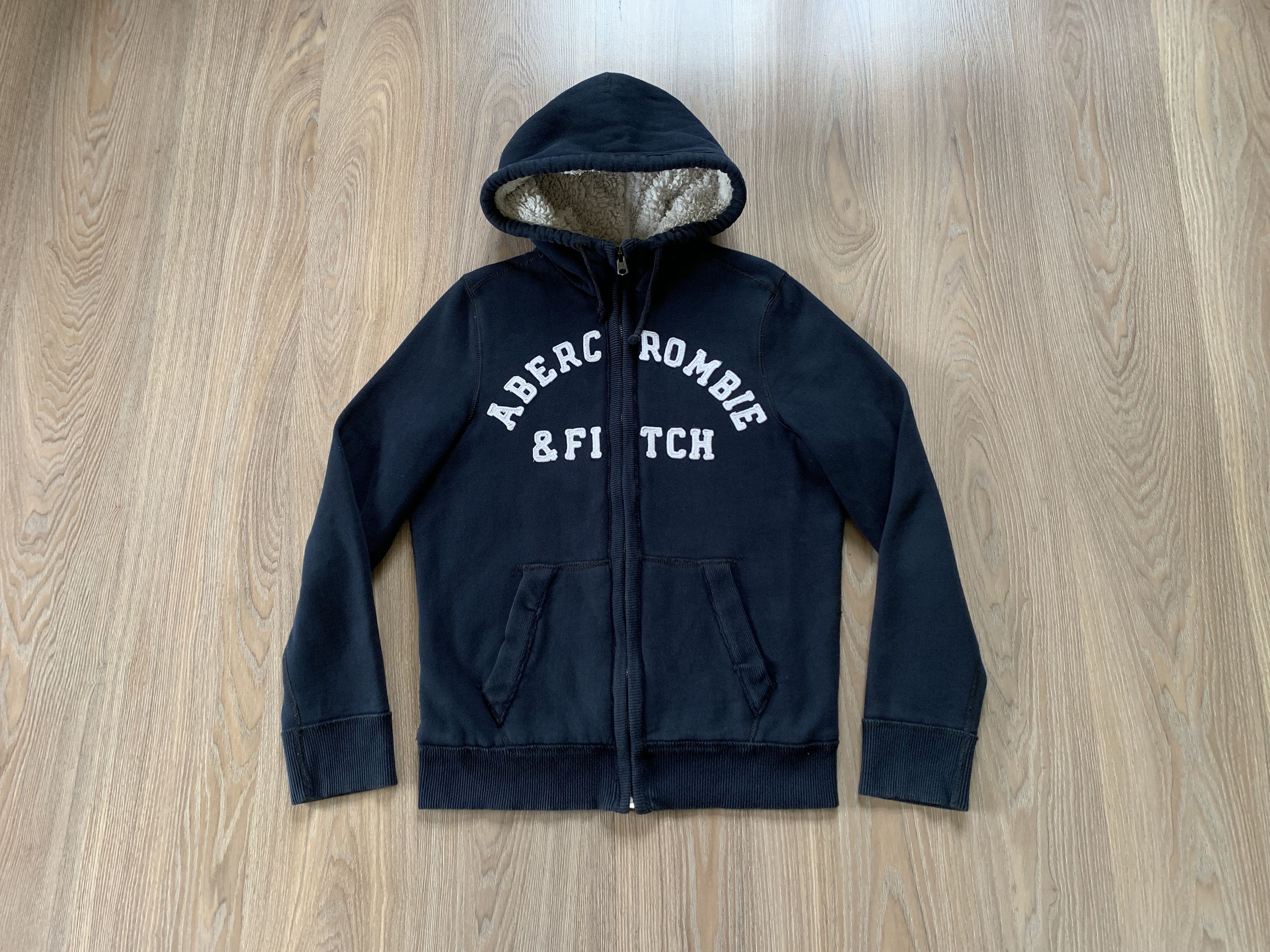 Abercrombie & Fitch × Japanese Brand Abercrombie & Fitch Heavy Womens Zip Sherpa Hoodie Size L / US 10 / IT 46 - 1 Thumbnail
