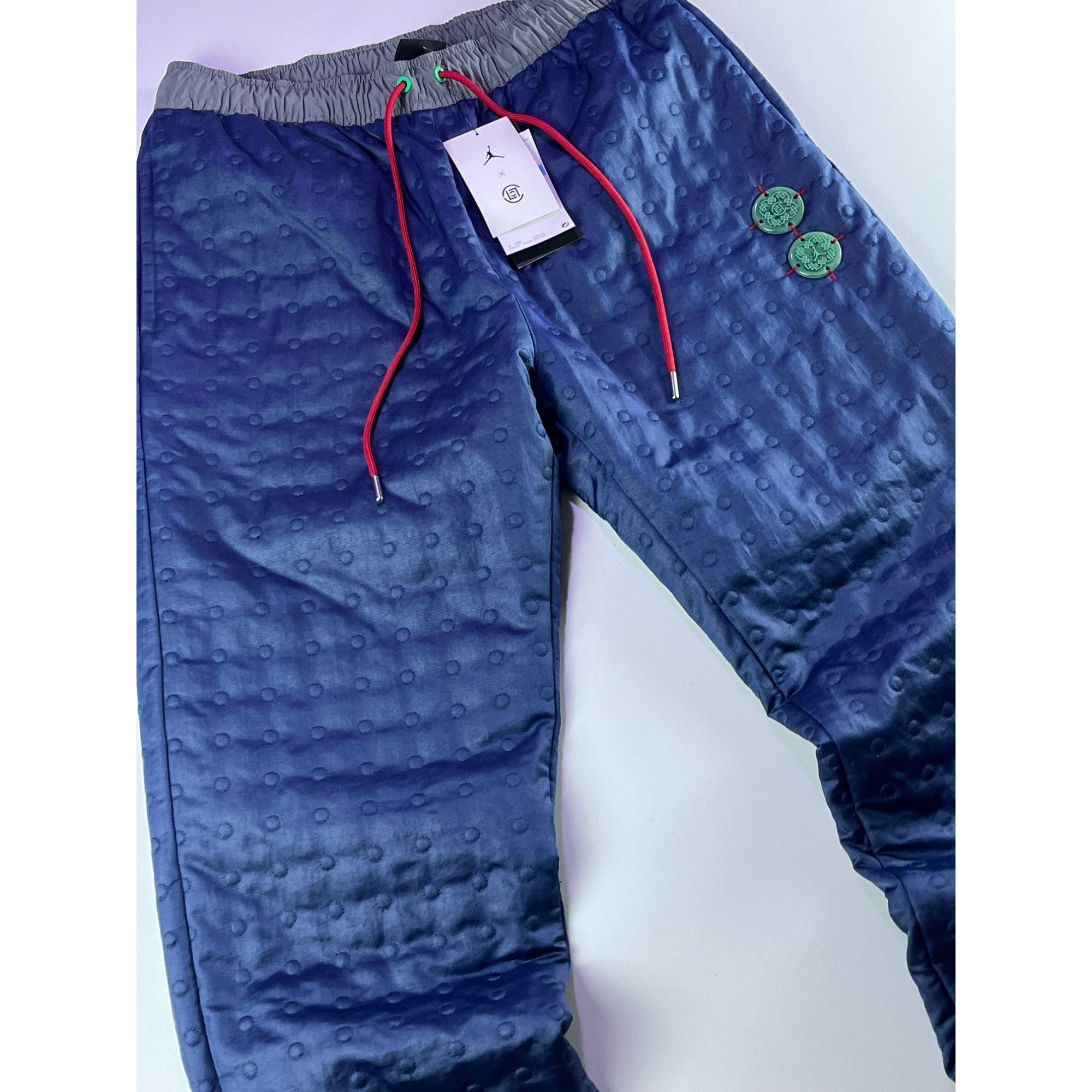 CLOT × Jordan Brand Jordan X Clot Rare Quilted Track Pants Baggy Fit Size US 33 - 3 Thumbnail
