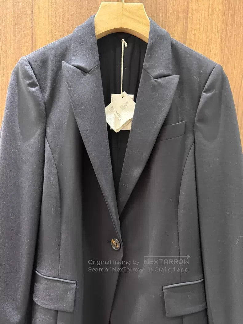 Brunello Cucinelli Brunello Cucinelli Black Blazer Jacket Size XS / US 0-2 / IT 36-38 - 3 Thumbnail
