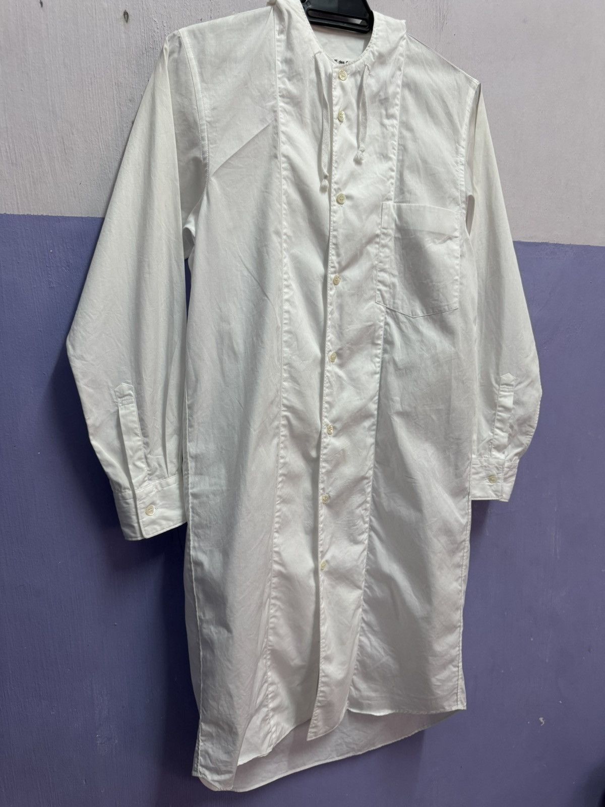 Comme des Garcons COMME des GARCONS Cotton Hooded Long Shirt Size S Size US S / EU 44-46 / 1 - 2 Thumbnail