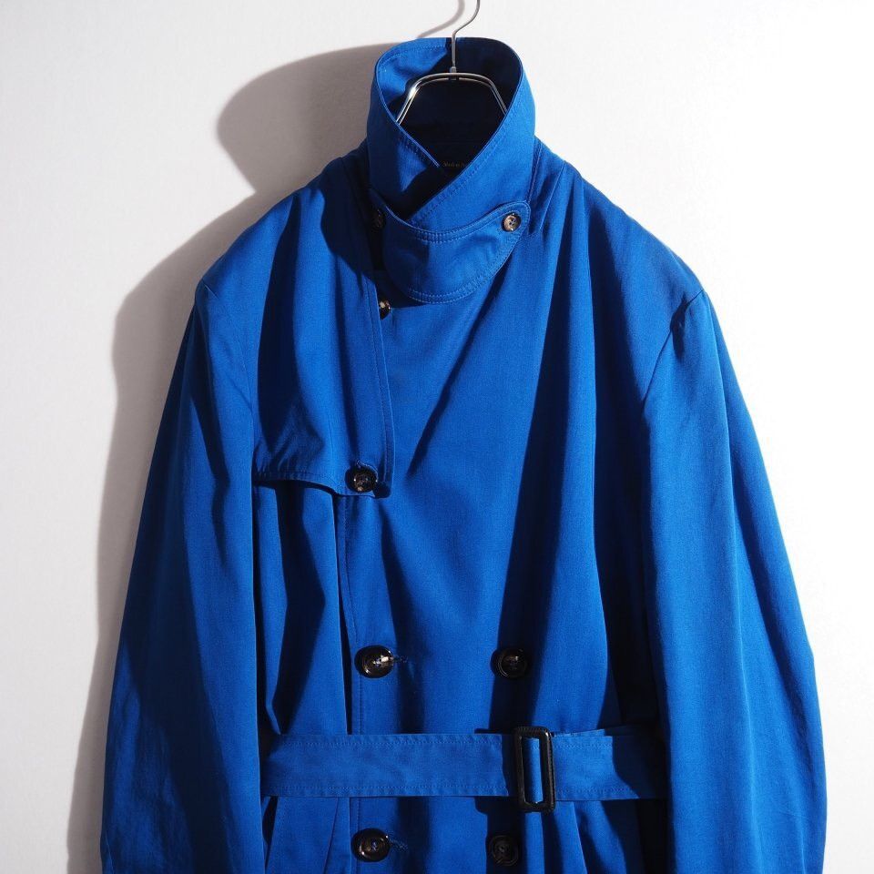 Maison Margiela Maison Margiela 10 Blue Cotton Trench Coat Size 48 Size US M / EU 48-50 / 2 - 2 Thumbnail
