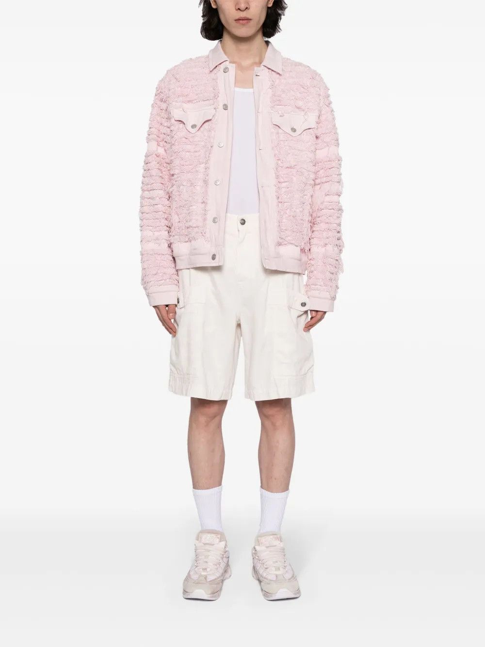 Palm Angels o1y0325 Logo Short in Off White Size US 32 / EU 48 - 4 Thumbnail