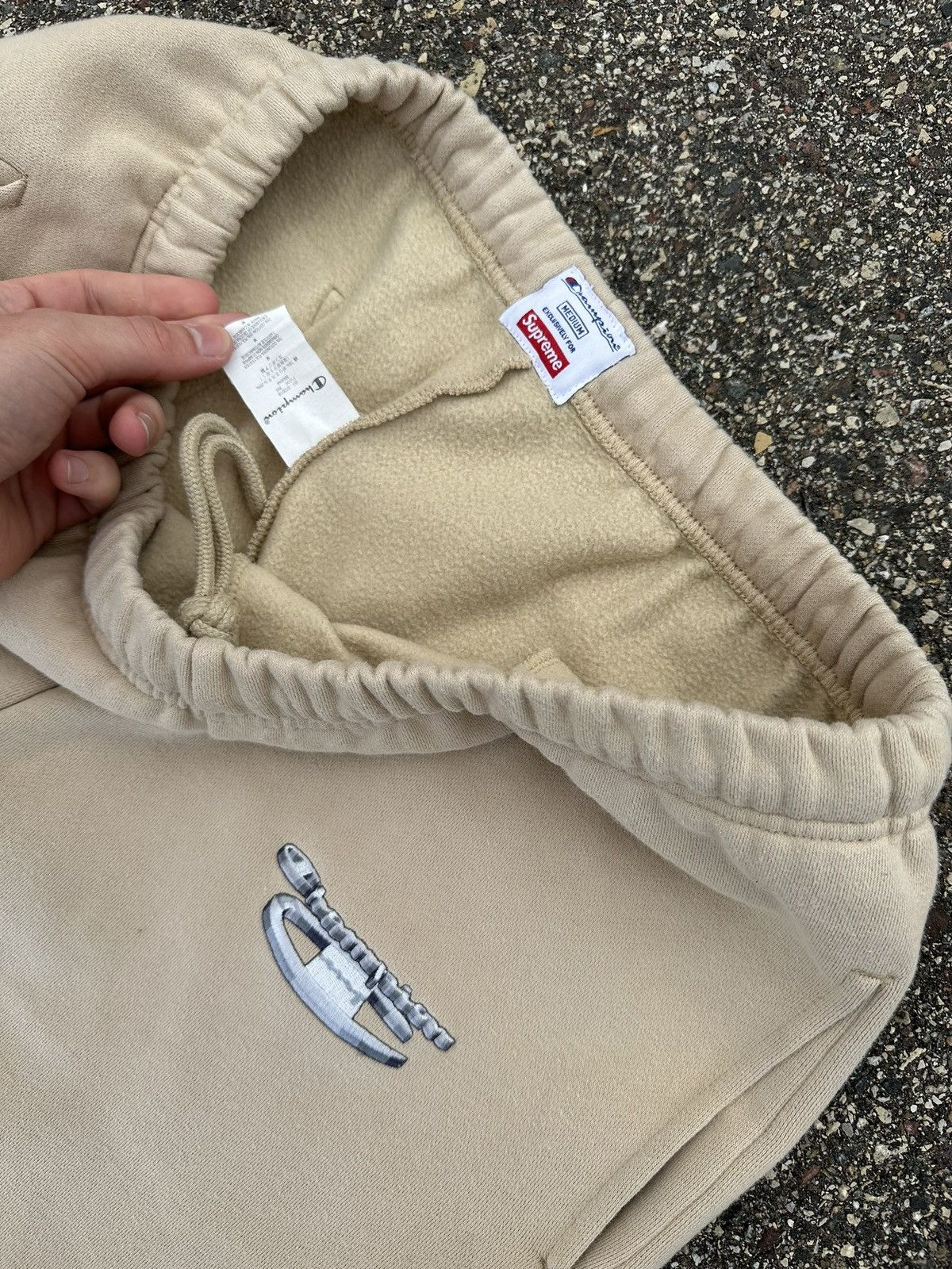 Champion × Supreme Supreme x Champion cream sweatpants Size US 34 / EU 50 - 3 Thumbnail