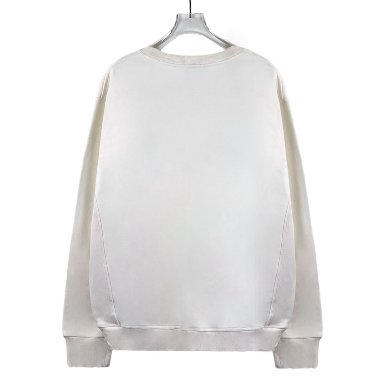 Dior Dior White Floral Embroidered Logo Cotton Sweatshirt XL Roun Size XL / US 12-14 / IT 48-50 - 8 Thumbnail
