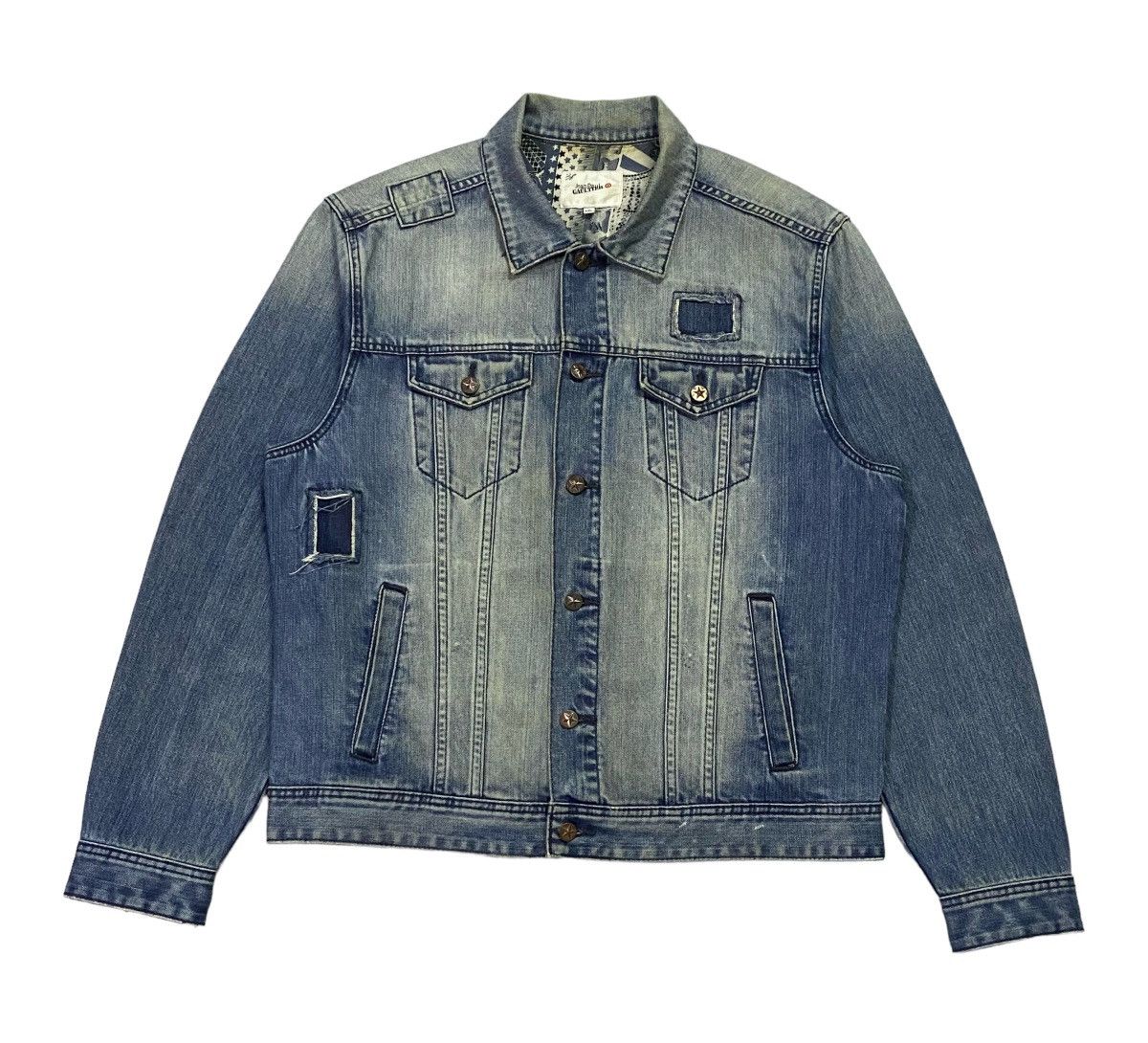 Jean Paul Gaultier Jean Paul Glaultier Distressed Denim Jacket Size US XL / EU 56 / 4 - 2 Thumbnail