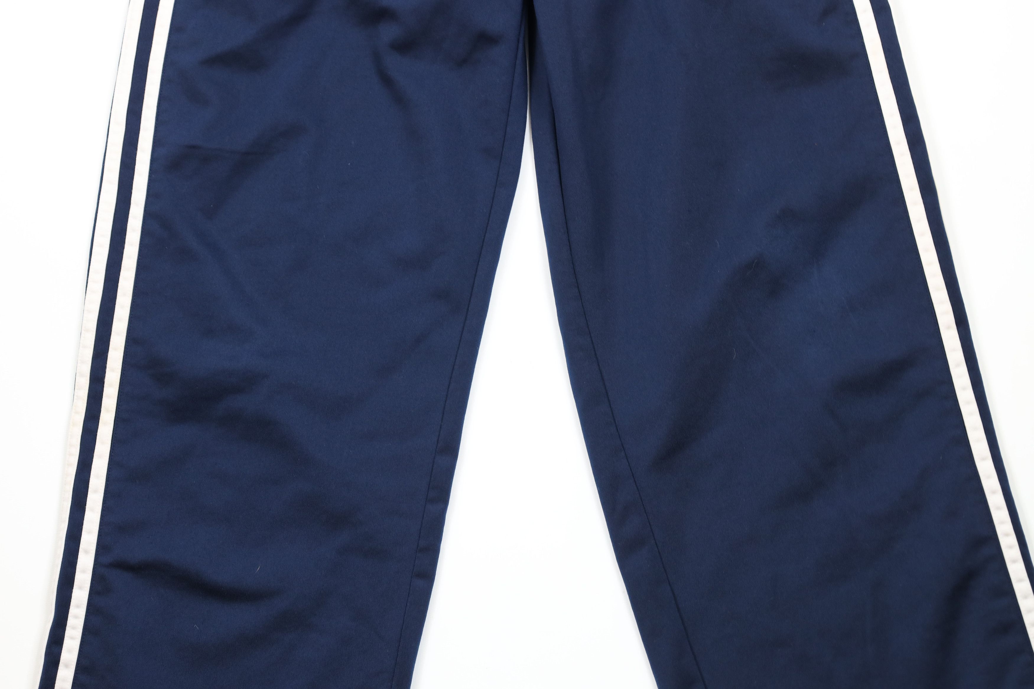 Adidas × Vintage Vintage Adidas Striped Wide Leg Sweatpants Pants Navy Blue Size US 34 / EU 50 - 3 Thumbnail