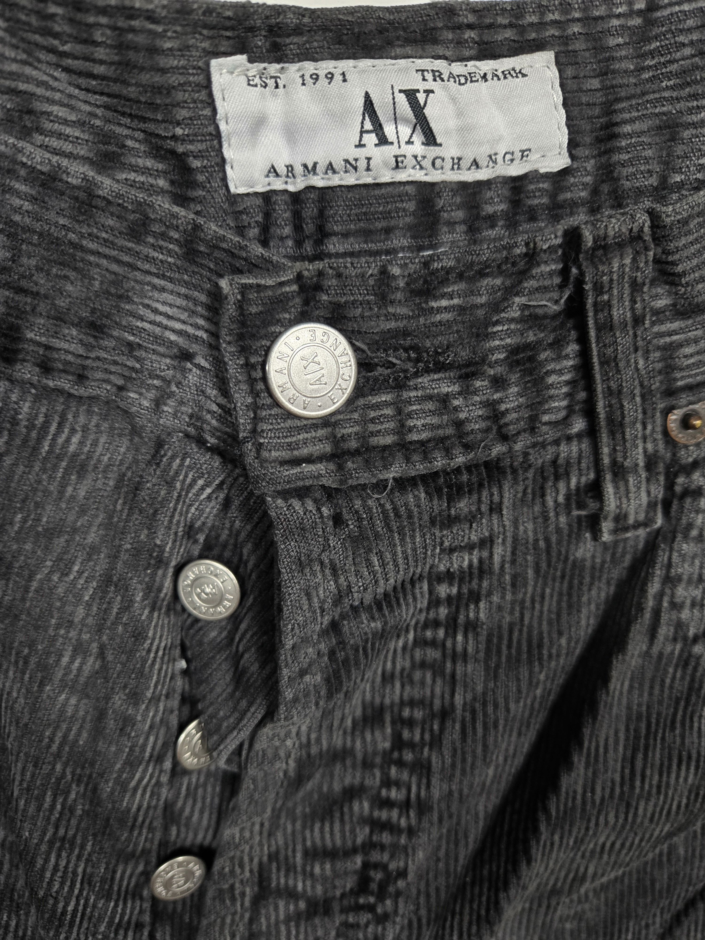 Armani Exchange Vintage 00s Y2K AX Armani Exchange Baggy Corduroy Brass Logo Size US 32 / EU 48 - 8 Thumbnail