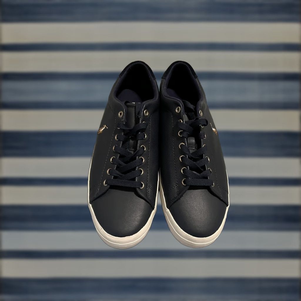 Polo Ralph Lauren Polo Ralph Lauren Longwood Navy Perf Nappa Smooth Calf Swan Suede Shoes Mens 9D Blue Leather Sneaker Casual Shoes Mens 9 Size US M / EU 48-50 / 2 - 1 Thumbnail
