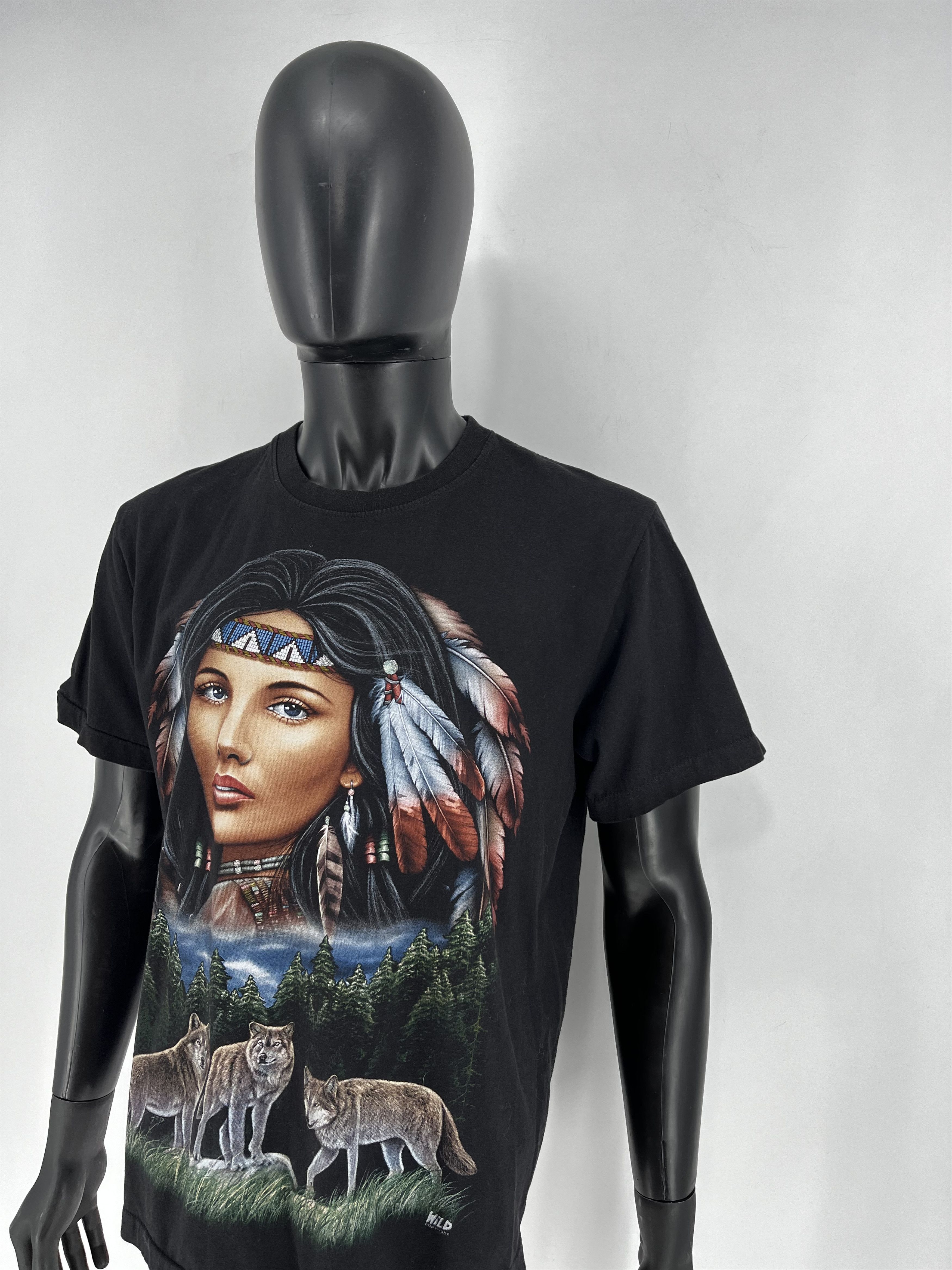 Band Tees Donna Maglia RAGAZZA INDIANA NATIVI USA viaggio America moto Size US L / EU 52-54 / 3 - 4 Thumbnail