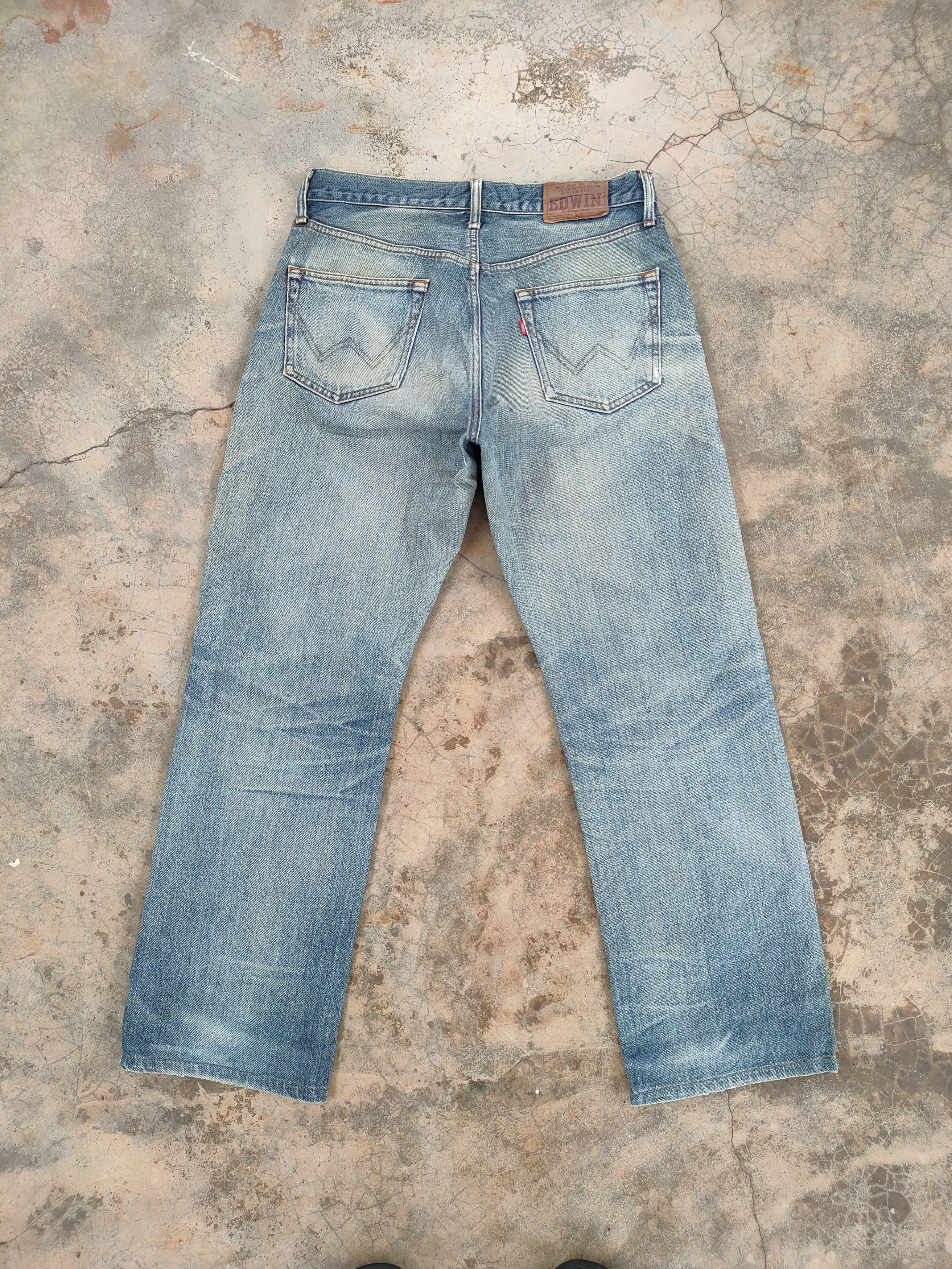 Edwin W33 VINTAGE EDWIN FADED RIPPED JEANS PANTS Size US 33 - 9 Thumbnail