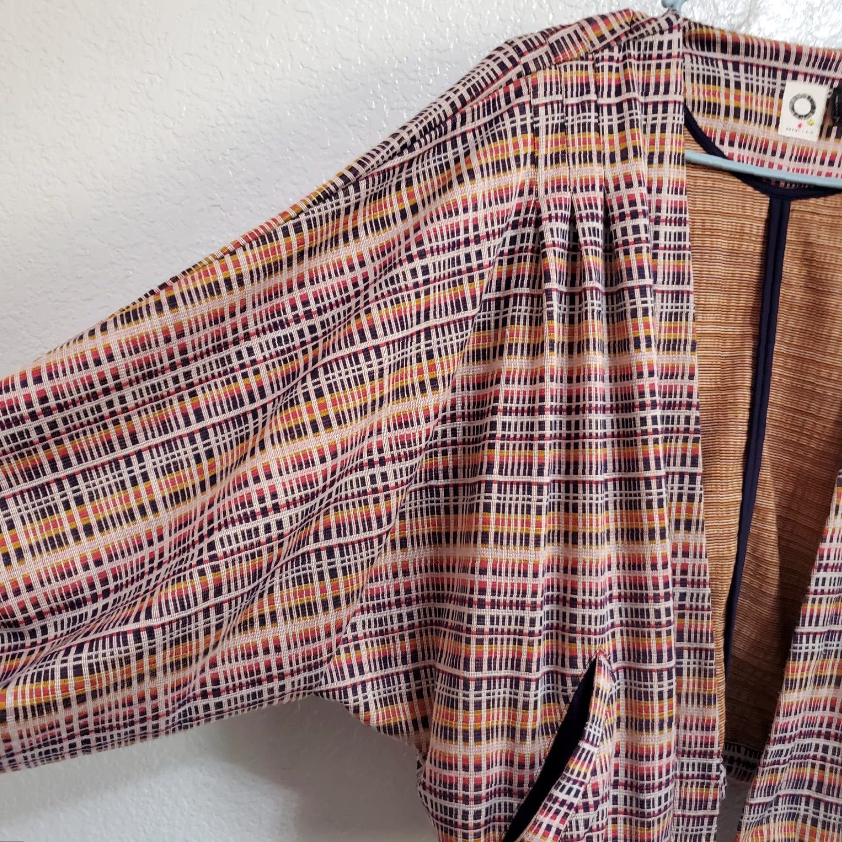 Anthropologie VINTAGE Anthropologie Akemi + Kin Jacket Womens M Plaid Oversize Dolman Open Front Bomber Jacket Boho Fall Womens Size M / US 6-8 / IT 42-44 - 5 Thumbnail