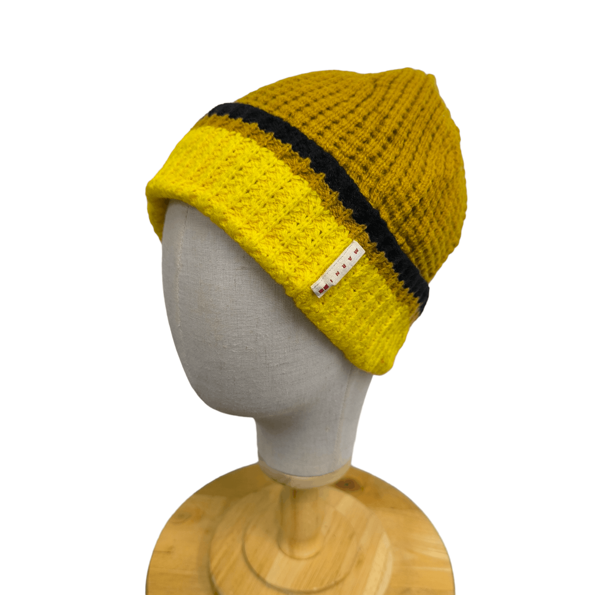 Marni KNITTED WOOL BALACLAVA WITH BLUE AND ORANGE STRIPES | Grailed