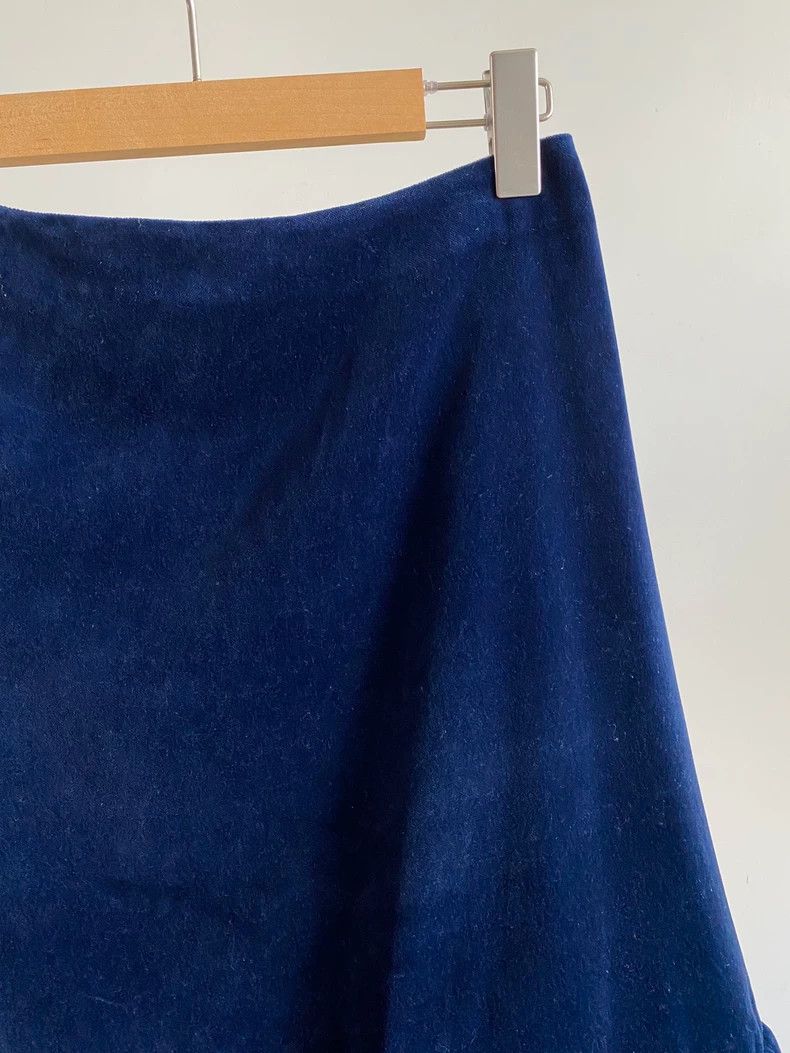 Comme des Garcons Comme Des Garcons size M Blue Velvet Asymmetric Deconstruct Size 25" / US 0 / IT 36 - 6 Thumbnail