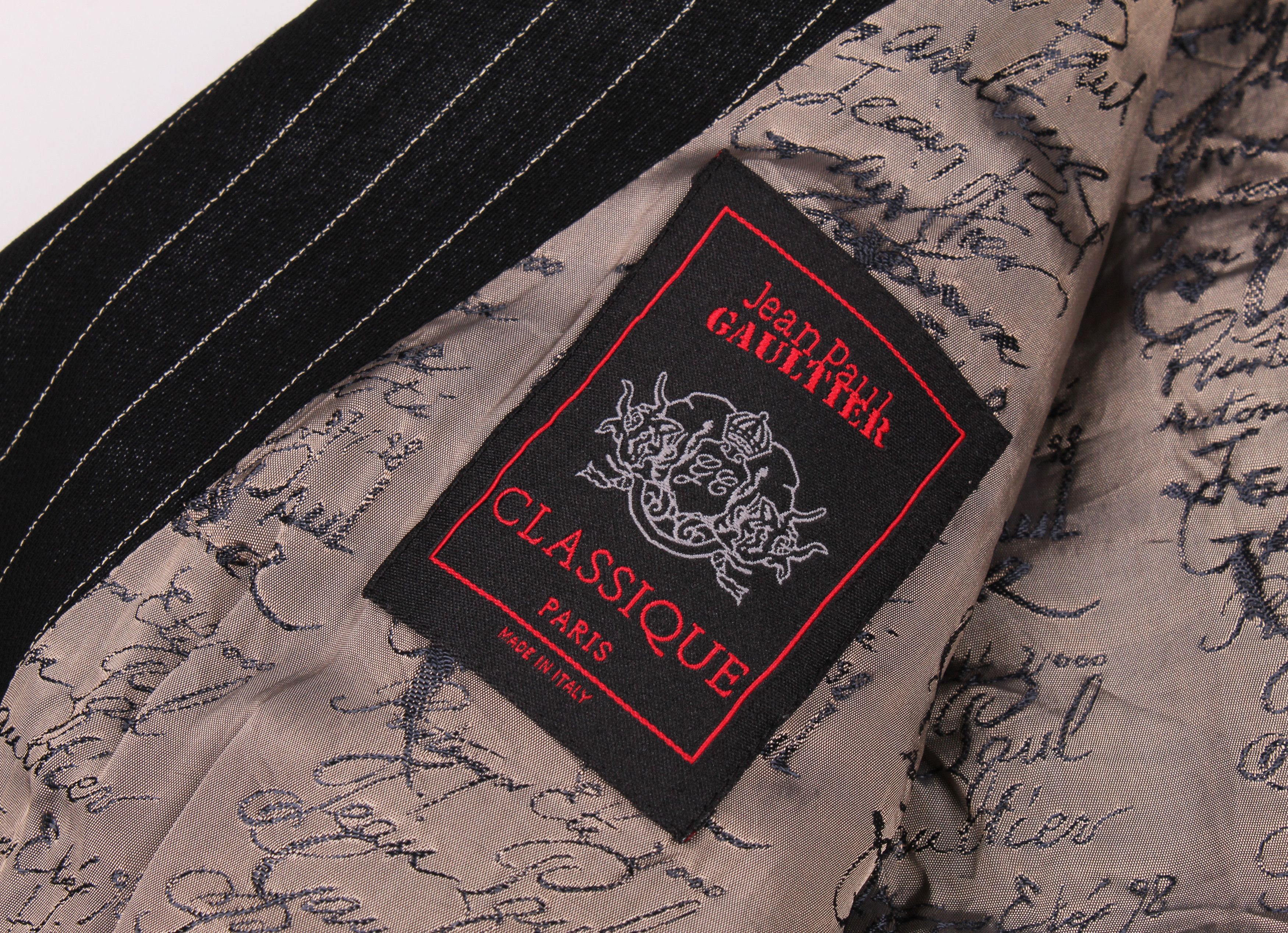 Jean Paul Gaultier × Vintage Jean Paul Gaultier Classique Vintage Striped Stunning Blazer Size M / US 6-8 / IT 42-44 - 7 Thumbnail