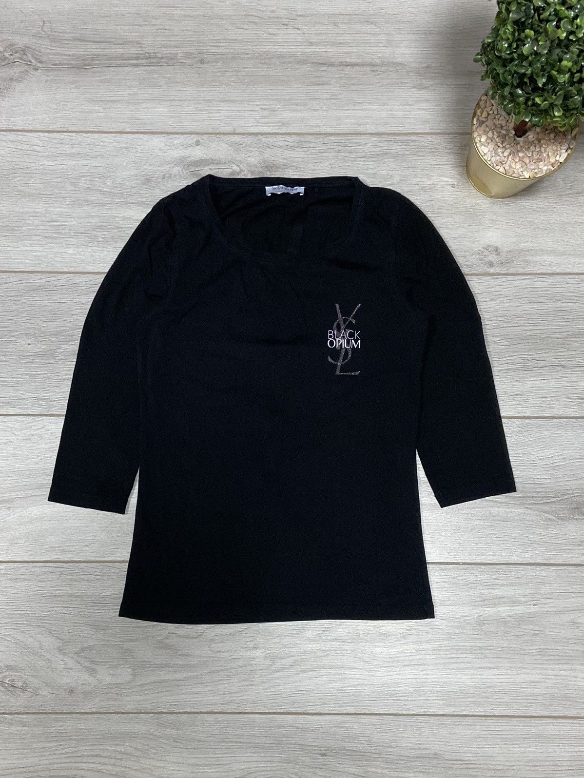 Yves Saint Laurent Yves Saint Laurent black opium big logo YSL vintage long Size M / US 6-8 / IT 42-44 - 2 Thumbnail