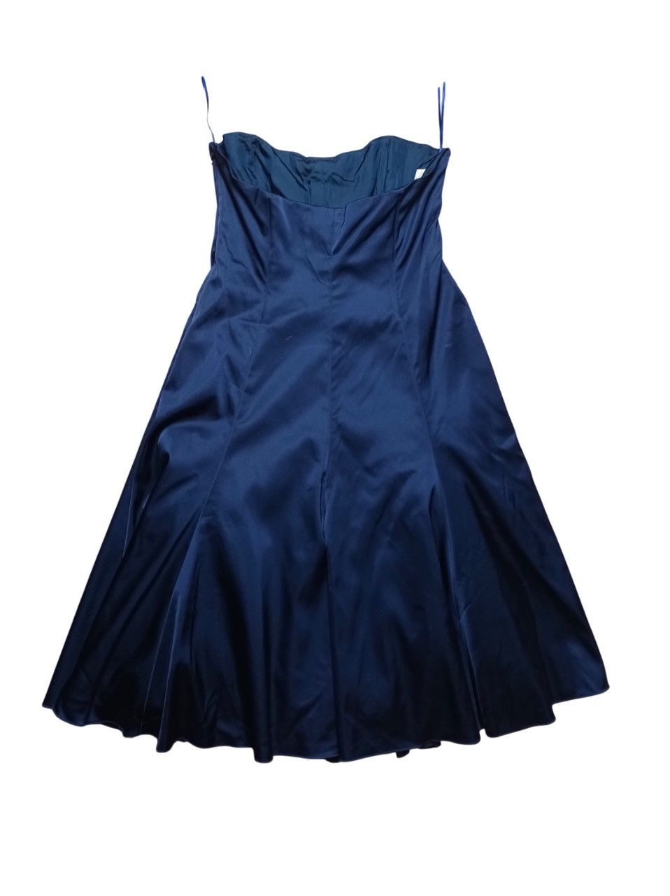 Moschino MOSCHINO Satin Dark Blue Bustier Dress EU 40 US 10 Size L / US 10 / IT 46 - 2 Thumbnail
