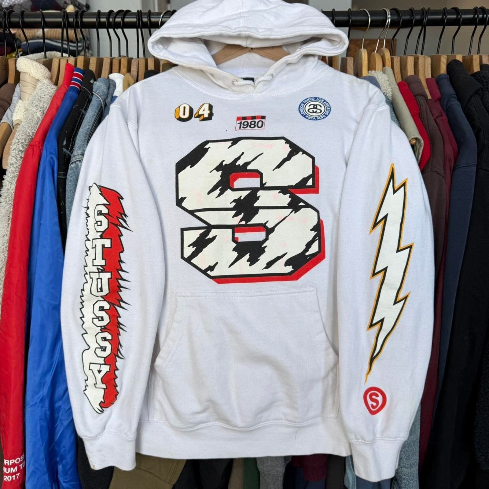 Stussy Vintage Y2K Stussy All Over Print Hoodie RARE Size US S / EU 44-46 / 1 - 1 Thumbnail