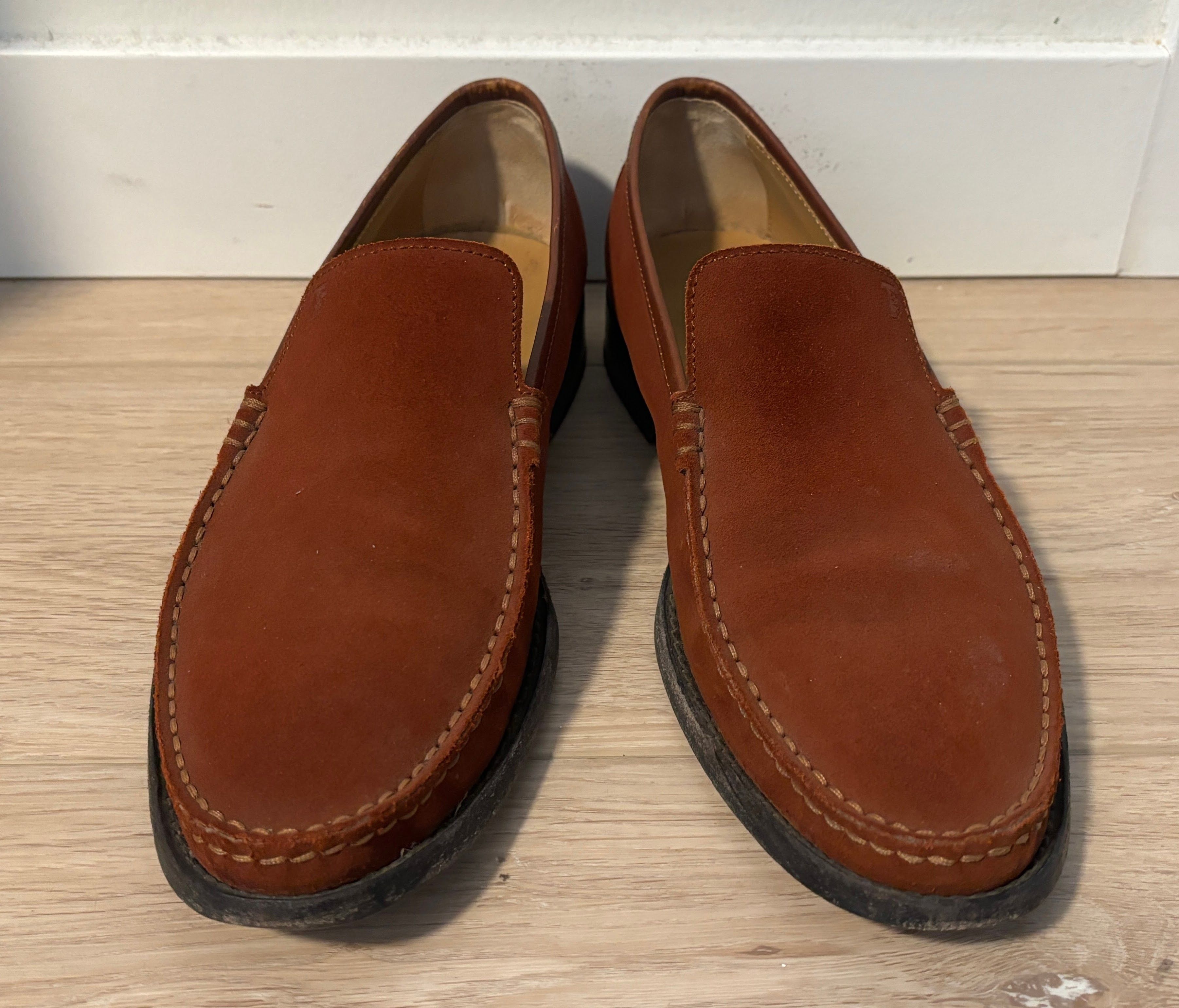 Tod's $750 Burnt Sienna Suede Slip on Shoes/ Loafers 9.5 Size US 9.5 / EU 42-43 - 2 Thumbnail
