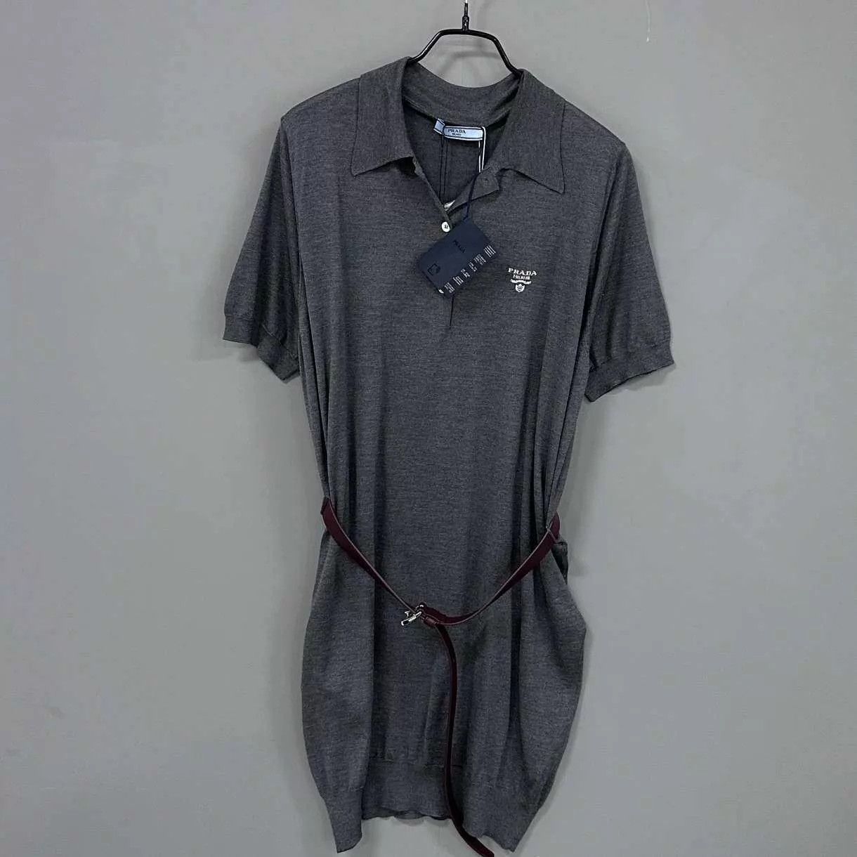 Prada PRADA Belted Coconut Gray Dress Size 42 Size M / US 6-8 / IT 42-44 - 1 Thumbnail