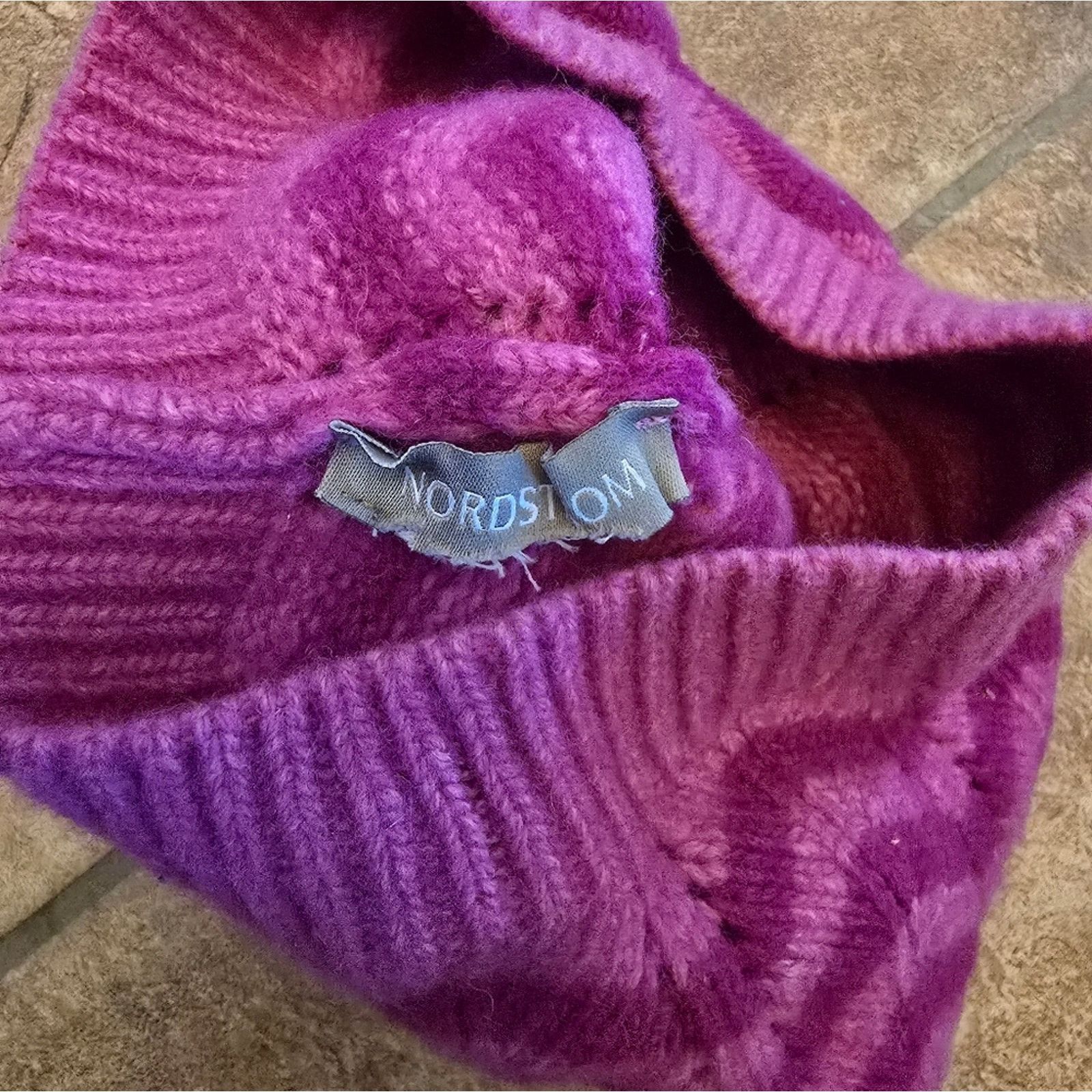 Nordstrom Pink Chevron | NORDSTROM | French Knit Beret Size ONE SIZE - 3 Thumbnail