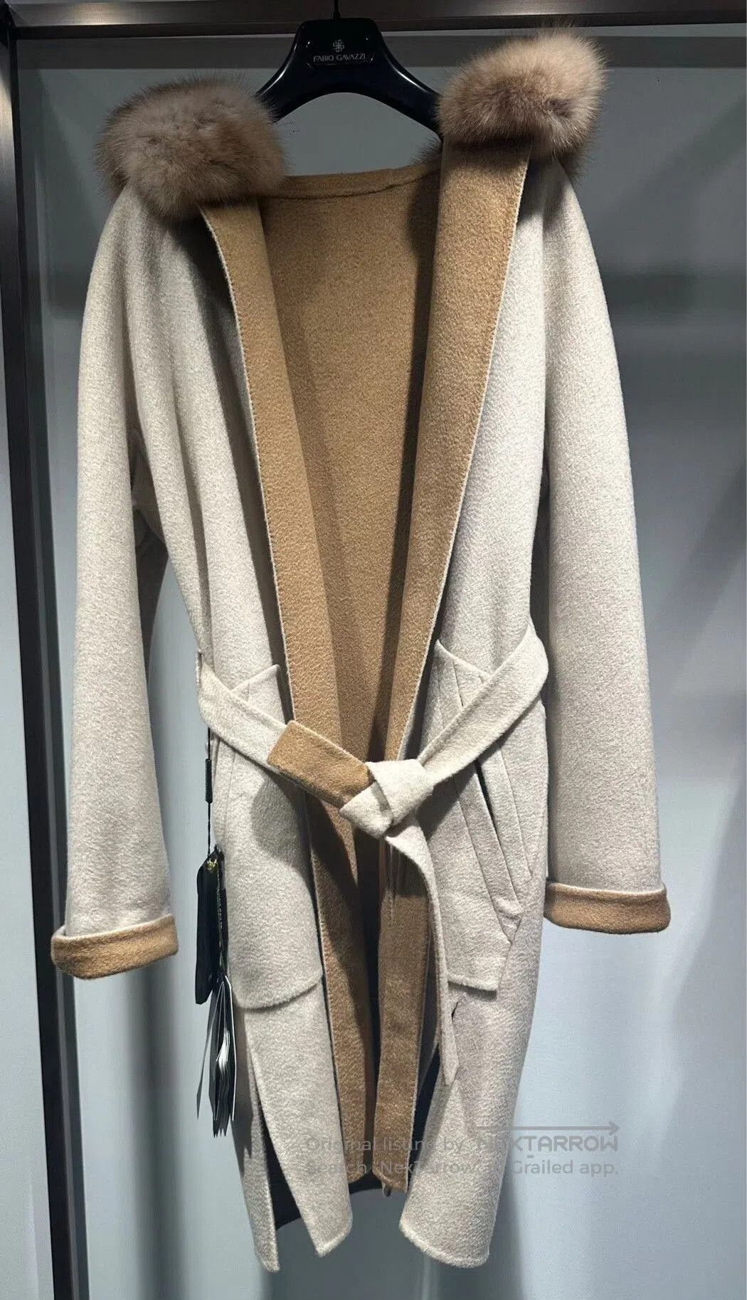 Japanese Brand Fabio Gavazzi Hooded Mink Coat. Size M / US 6-8 / IT 42-44 - 1 Thumbnail