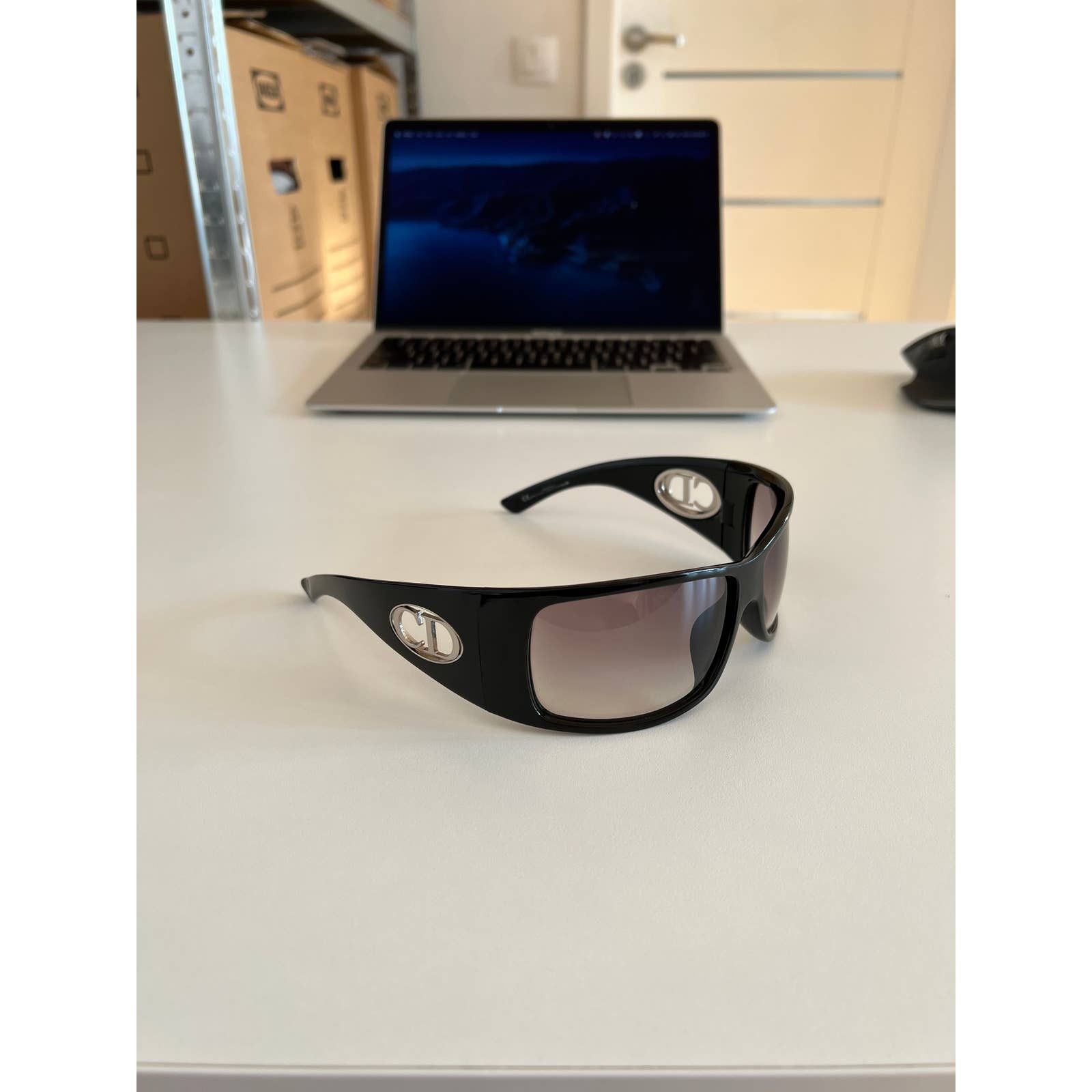 image of Dior Flavour 1 Mask Black Cd Silver Logo Optyl Sunglasses, Women's