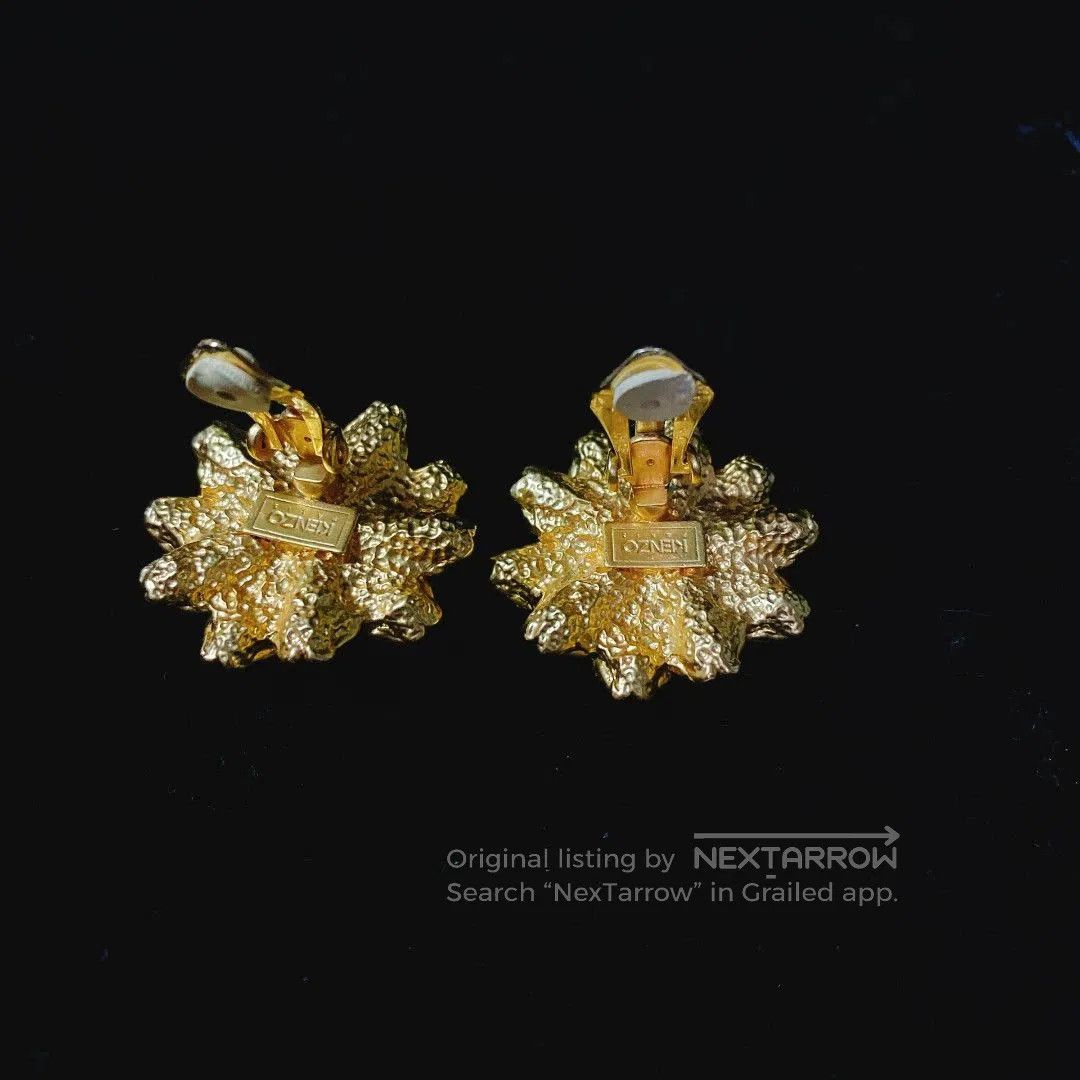 Kenzo Kenzo Paris Pearl Flower Vintage Earrings. Size ONE SIZE - 3 Thumbnail