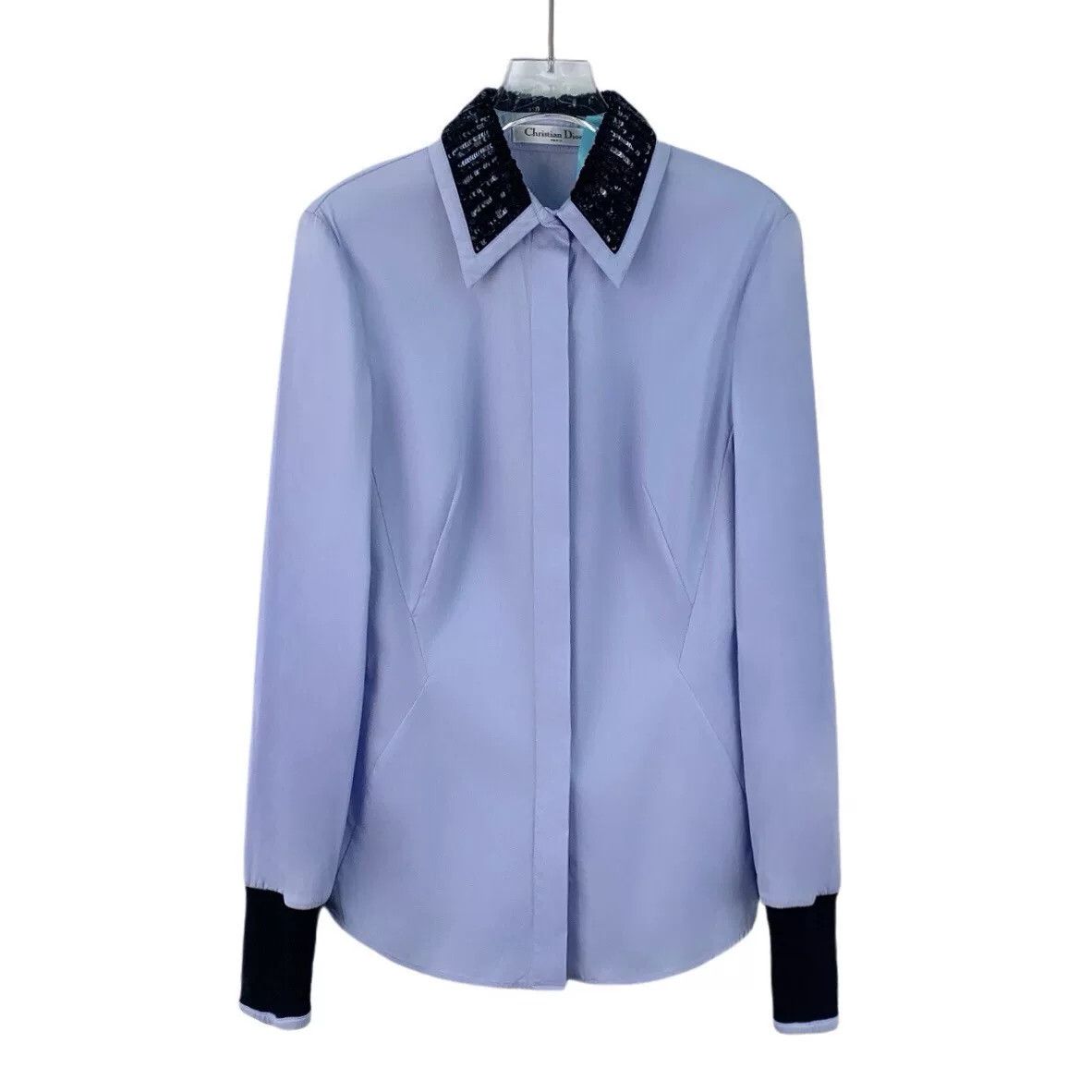 Dior dior blue sequined cotton long sleeve shirt Size US S / EU 44-46 / 1 - 1 Thumbnail