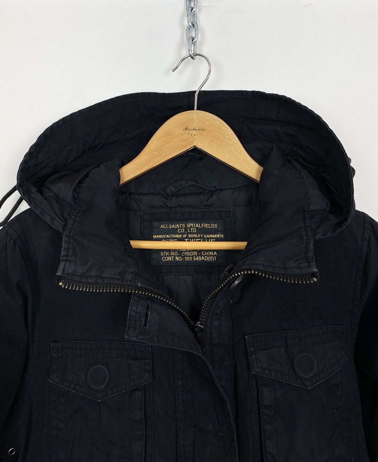 Allsaints AllSaints Avalanche Black Hooded Down Parka Jacket Size 12 Size M / US 6-8 / IT 42-44 - 6 Thumbnail