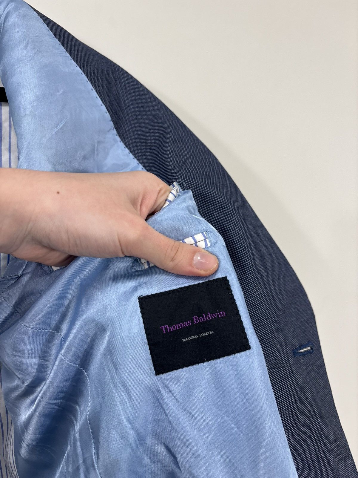 Vitale Barberis Canonico Thomas Baldwin Sartoriale Men’s VBC Super 140s Wool Suit Size 40R - 13 Thumbnail
