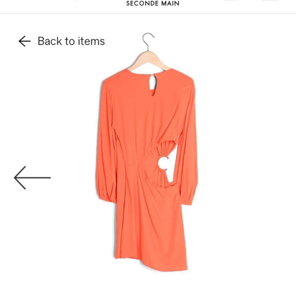 ba&sh ba&sh Bonica Orange Dress Womens Size 4 Side Cut Out Detail Size S / US 4 / IT 40 - 12 Thumbnail