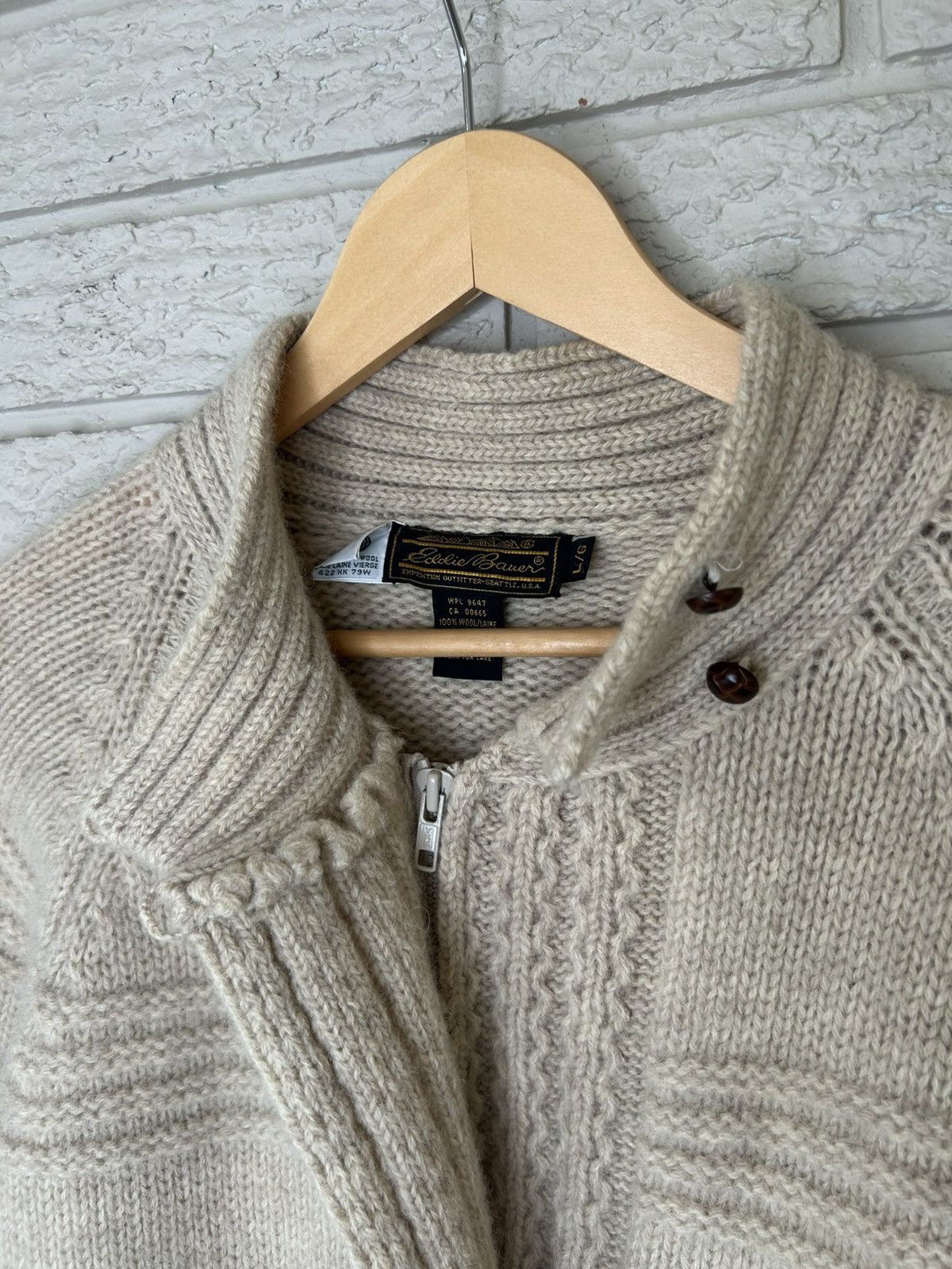 Eddie Bauer Vintage 90s Eddie Bauer Wool Zip Up Knit Sweater Size US M / EU 48-50 / 2 - 8 Thumbnail