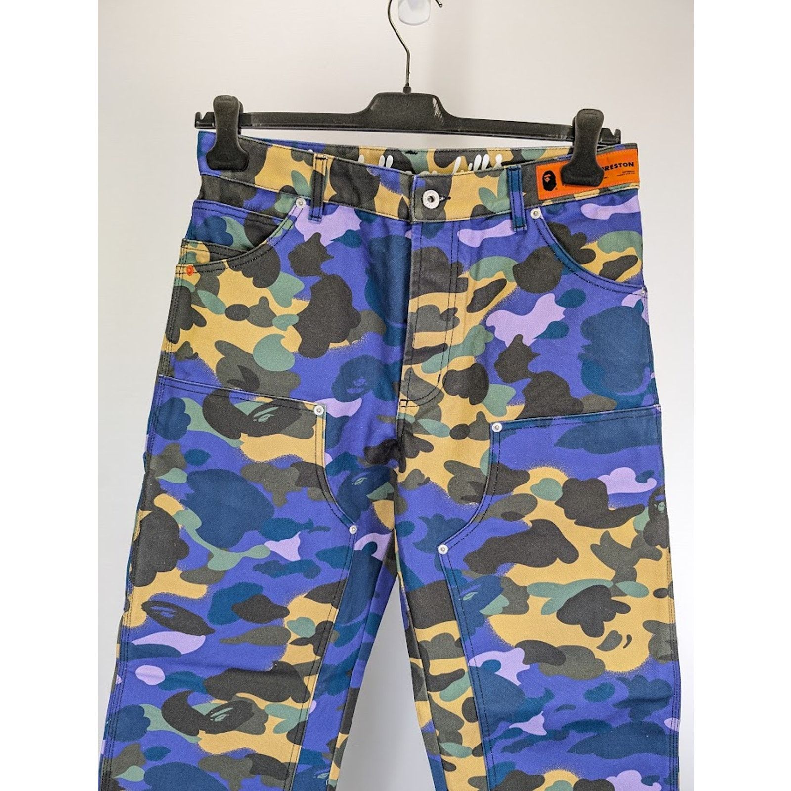 Bape × Heron Preston o1rshd1 Camou Worker Pant Camouflage in Multicolor Size US 32 / EU 48 - 4 Thumbnail