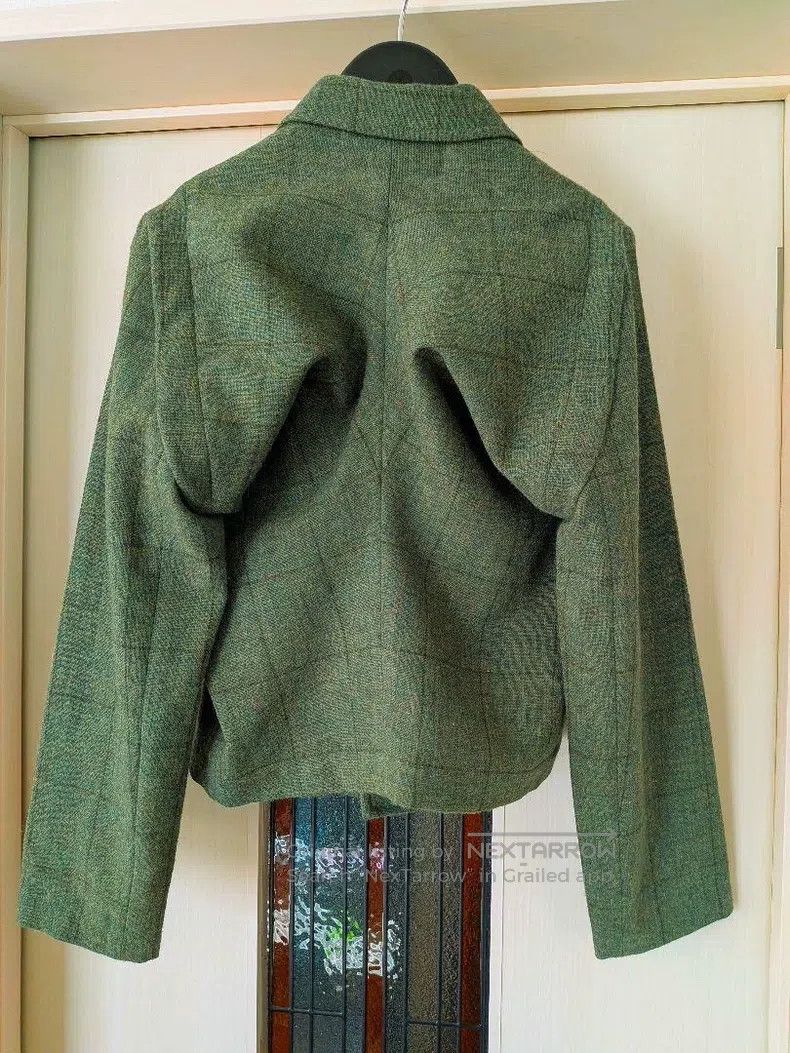 Comme des Garcons Comme Des Garcons Back Design Green Plaid Blazer Jacket Co Size S / US 4 / IT 40 - 2 Thumbnail