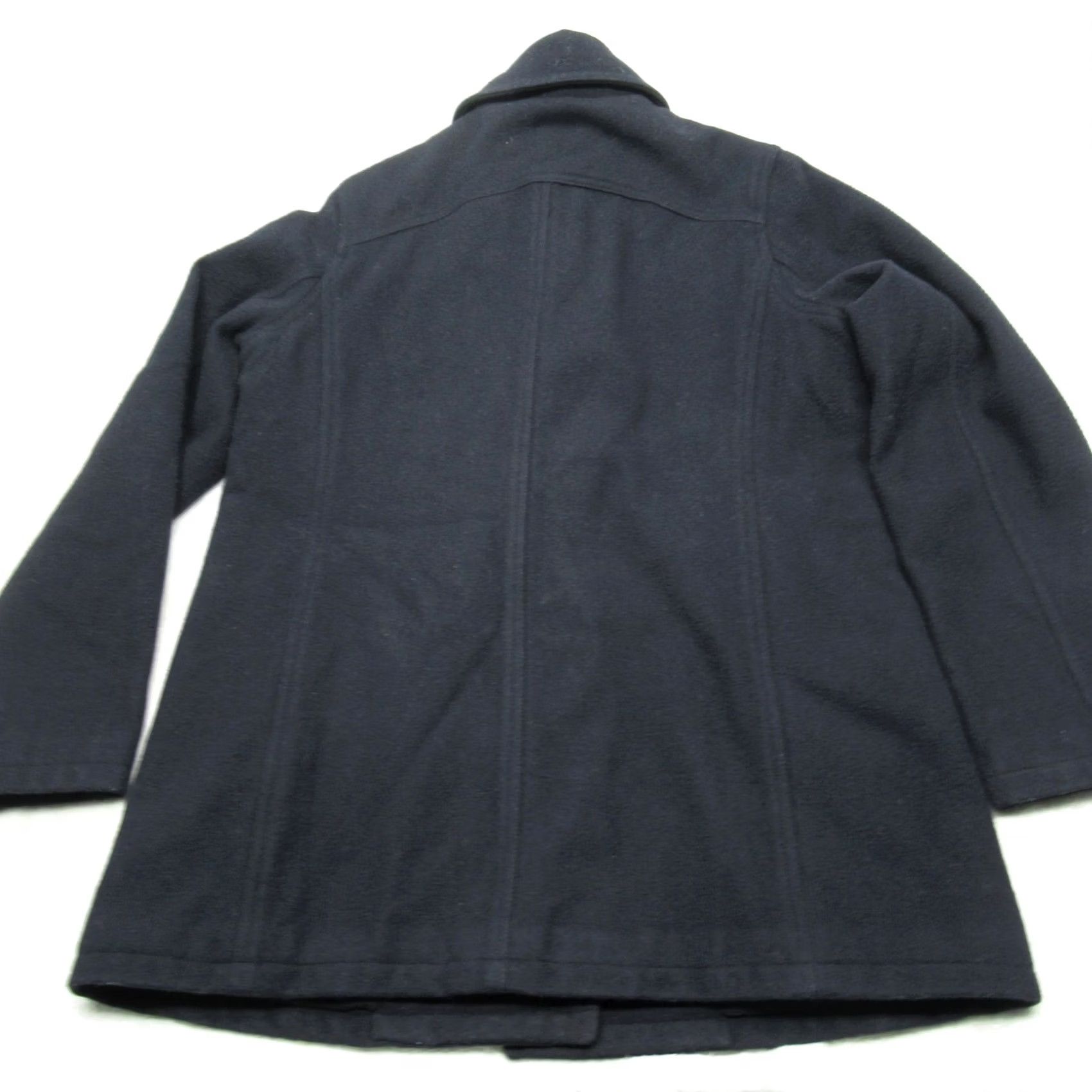 American Eagle Outfitters American Eagle Jacket Pea Coat Medium Black Wool Blend Double Breast Y2K Women Size M / US 6-8 / IT 42-44 - 2 Thumbnail