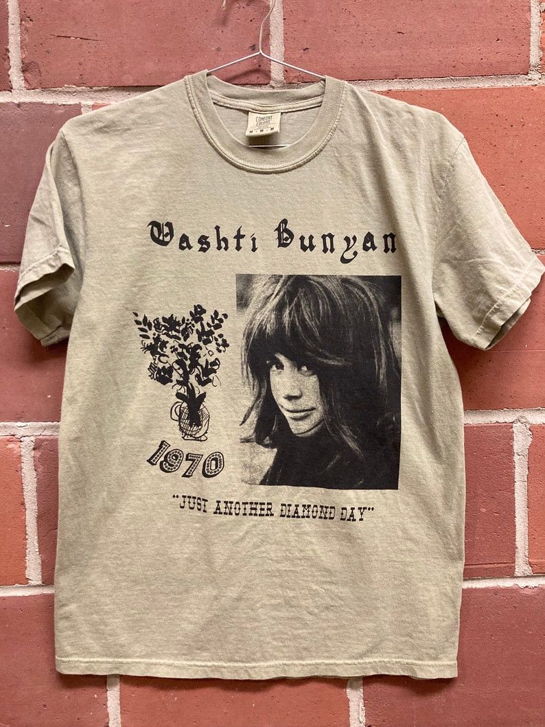 Comfort Colors Vashti Bunyan fan art t-shirt Khaki Comfort Colors Size US M / EU 48-50 / 2 - 1 Thumbnail