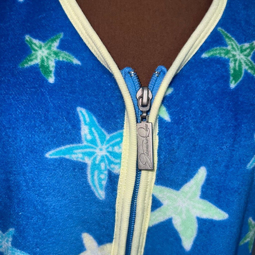 Stone Rose Jasmine Rose Intimates Soft Terry Cloth Front Zip Cover-up S Size ONE SIZE - 2 Thumbnail
