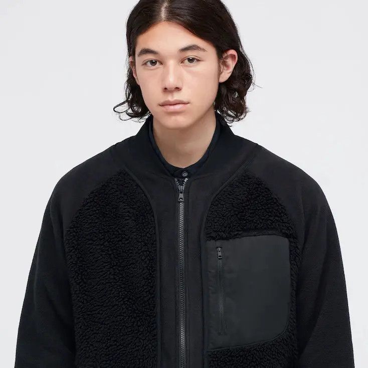White Mountaineering Black Fleece Oversized Long-Sleeve Bomber Jacket Size US L / EU 52-54 / 3 - 2 Thumbnail