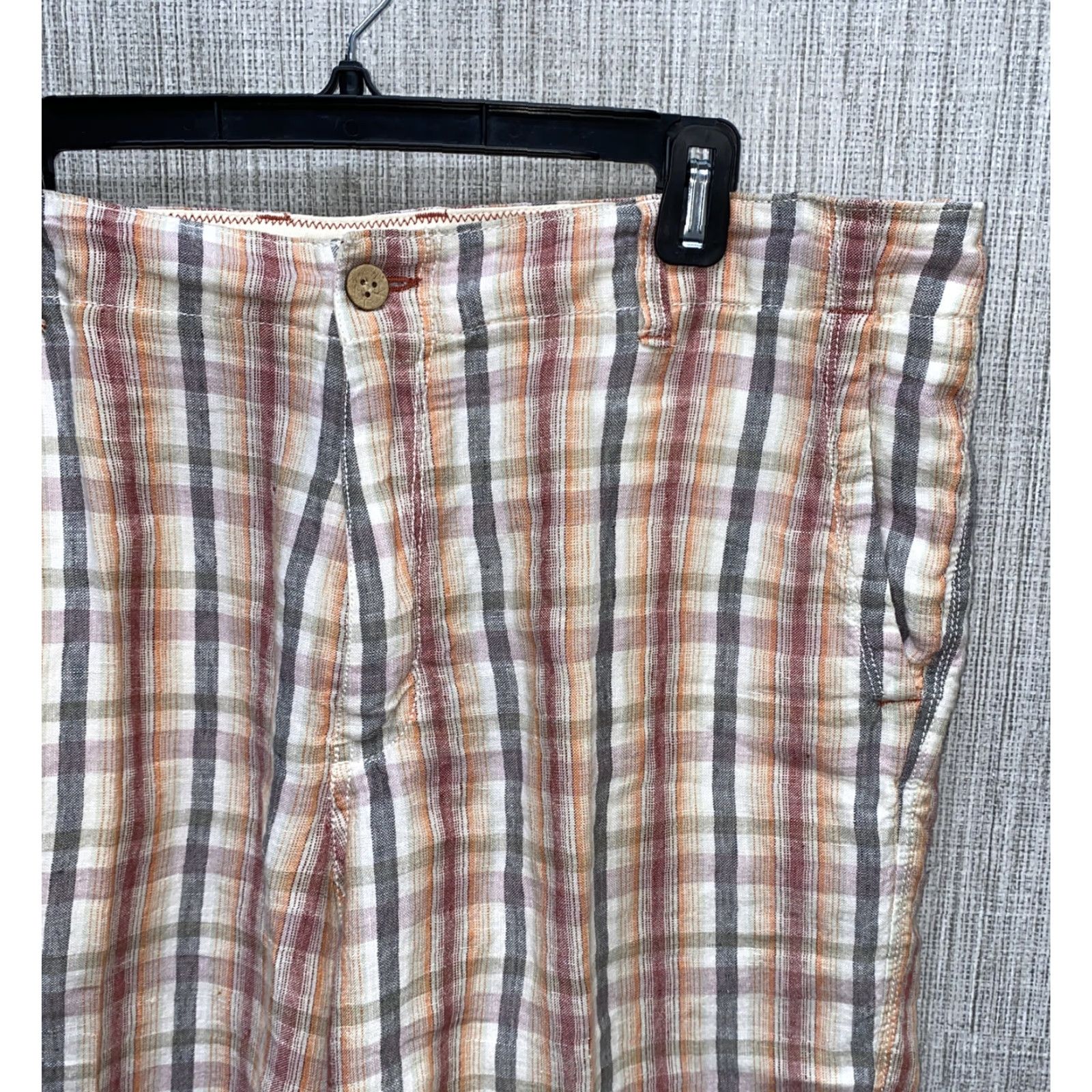 Tommy Bahama Tommy Bahama Casual Shorts Men Size 38 Multicolor Linen Plaid Regular Mens Size US 38 / EU 54 - 2 Thumbnail