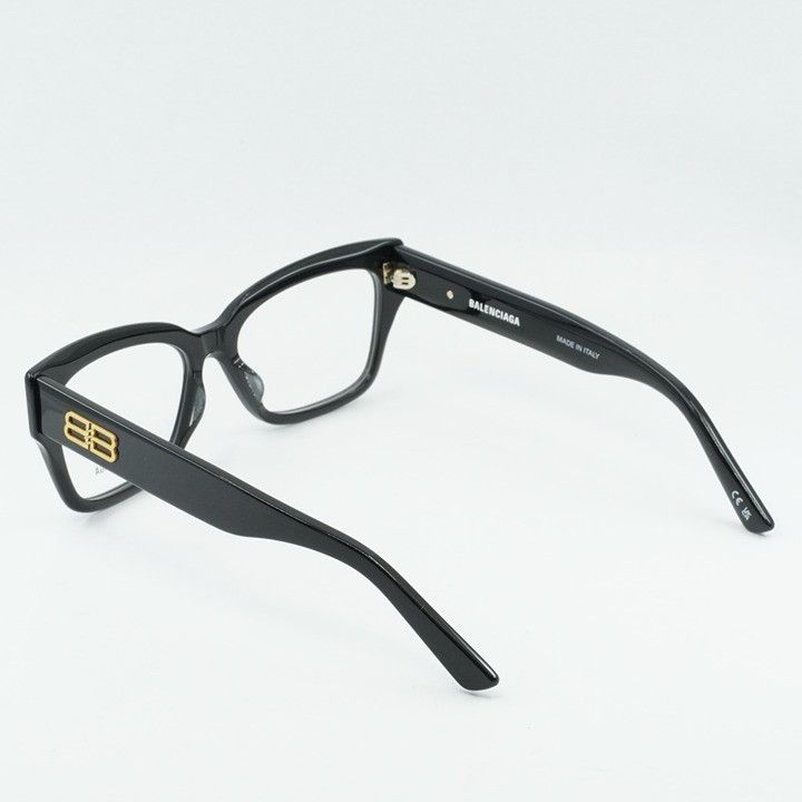 Balenciaga Balenciaga BB0274O 001 Eyeglasses Black 55mm Cat Eye Frame Size ONE SIZE - 4 Thumbnail