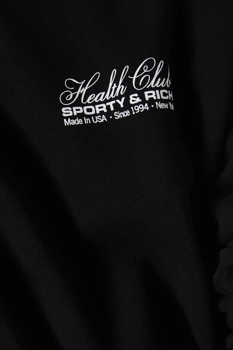 Sporty & Rich o1mle0525 Made in USA Crewneck Sweatshirt in Black Size XXS / US 00 / IT 34 - 4 Thumbnail