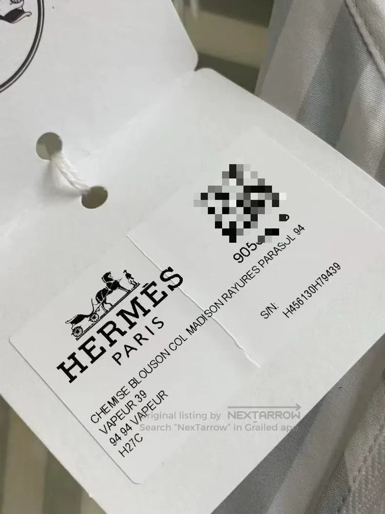 Hermes Hermes size 39 Striped Zip-Up Shirt Jacket Size US L / EU 52-54 / 3 - 6 Thumbnail